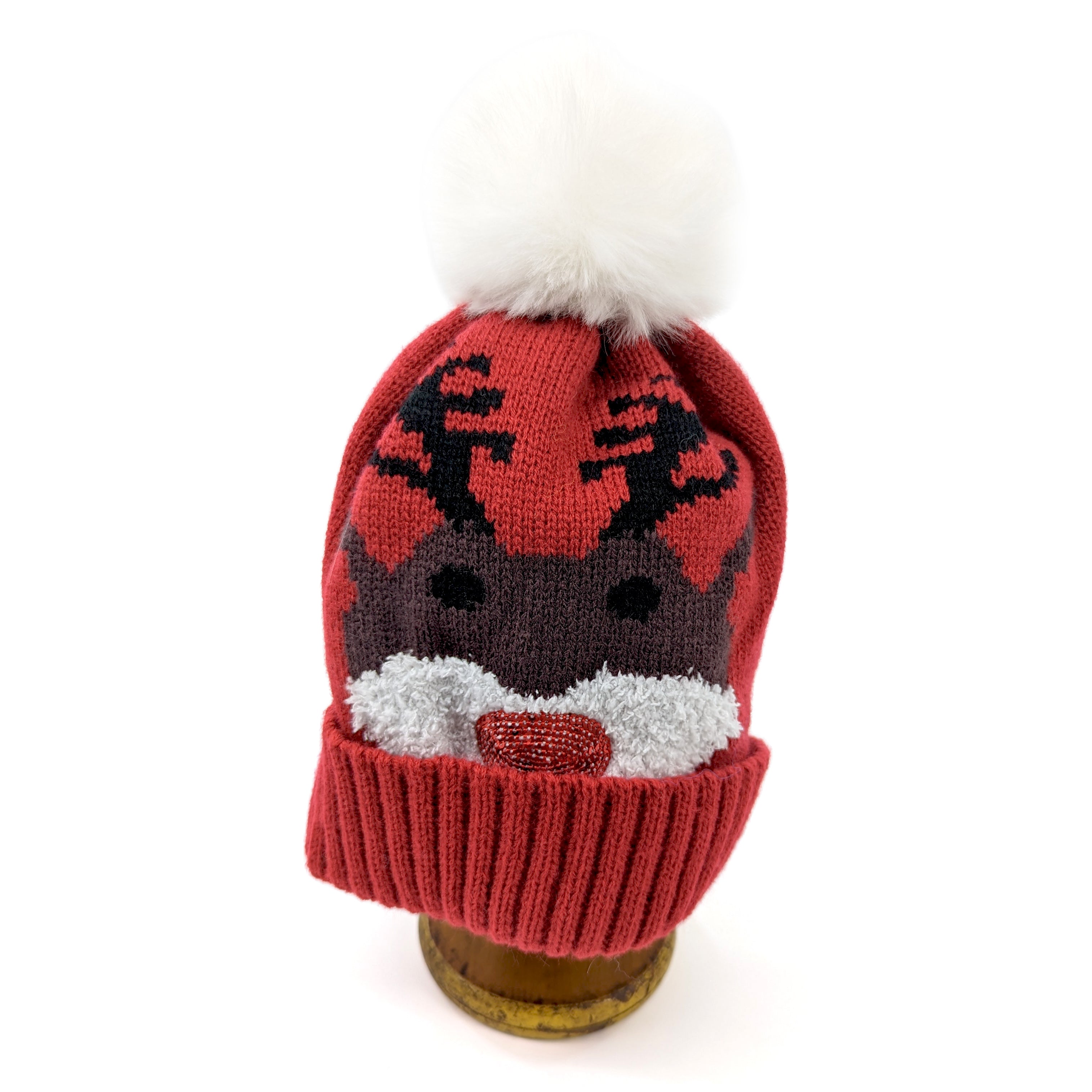 Sparkly Sequin Reindeer Kids Bobble Hat - Festive Winter Beanie for Boys & Girls - Perfect for Christmas, Holidays & Outdoor Play