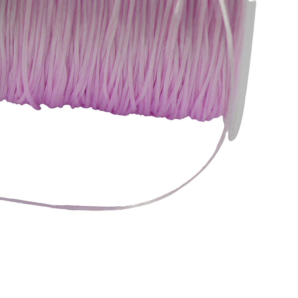 50 Yards Stretch Polyester Crystal String for Jewelry Making - DIY Craft Beading Thread in Light Purple | Perfect for Bracelets, Necklaces & Handmade Jewelry Accessories