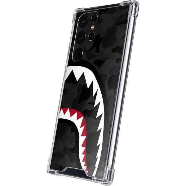 Premium Clear Phone Case for Samsung Galaxy S22 Ultra - Shark Teeth Grey Street Camo Design | Slim Protective Cover with Scratch Resistance | Perfect for Outdoor Adventures & Daily Use