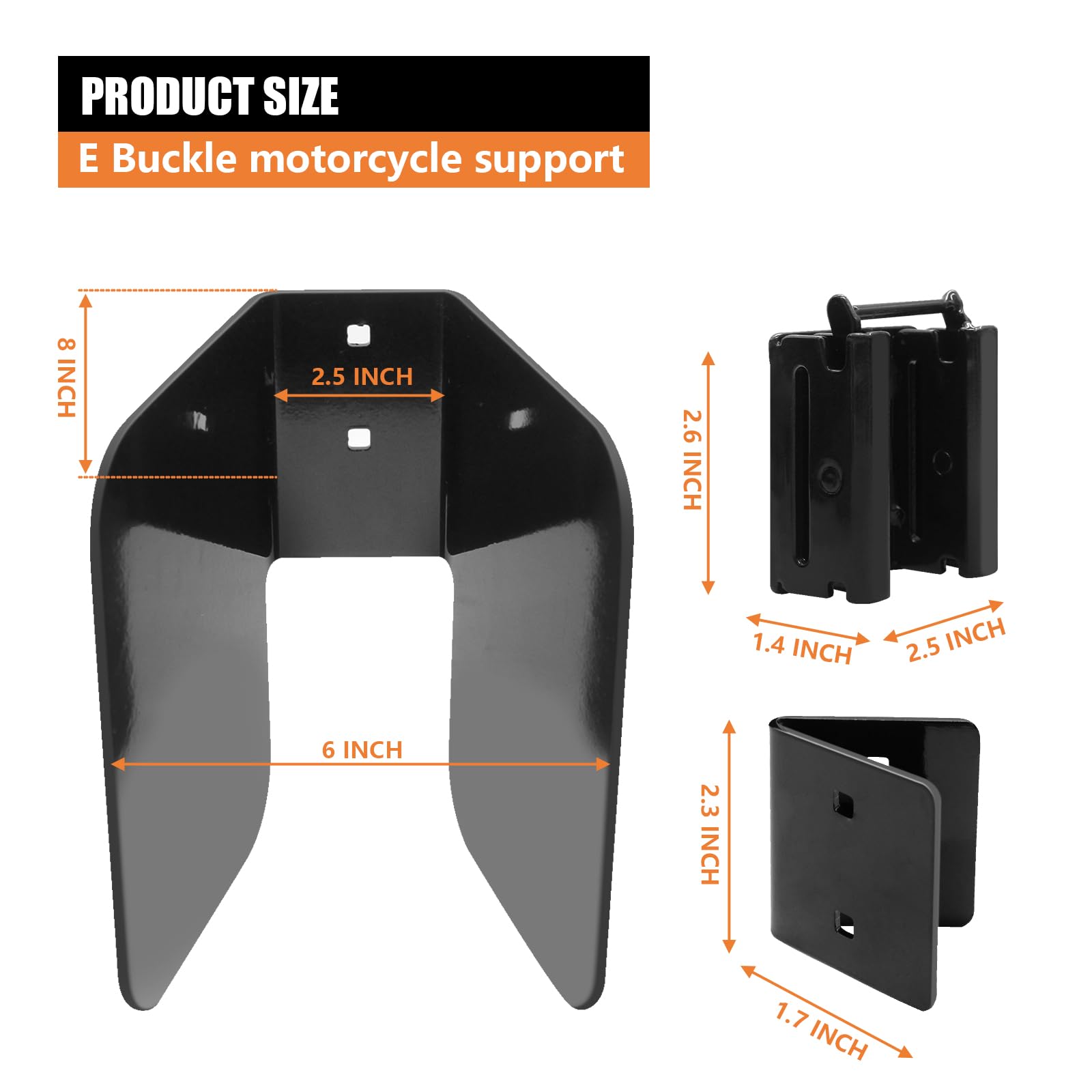 4Pack E-Track Motorcycle Wheel Chocks - for Dirt Bikes & Tires up to 6
