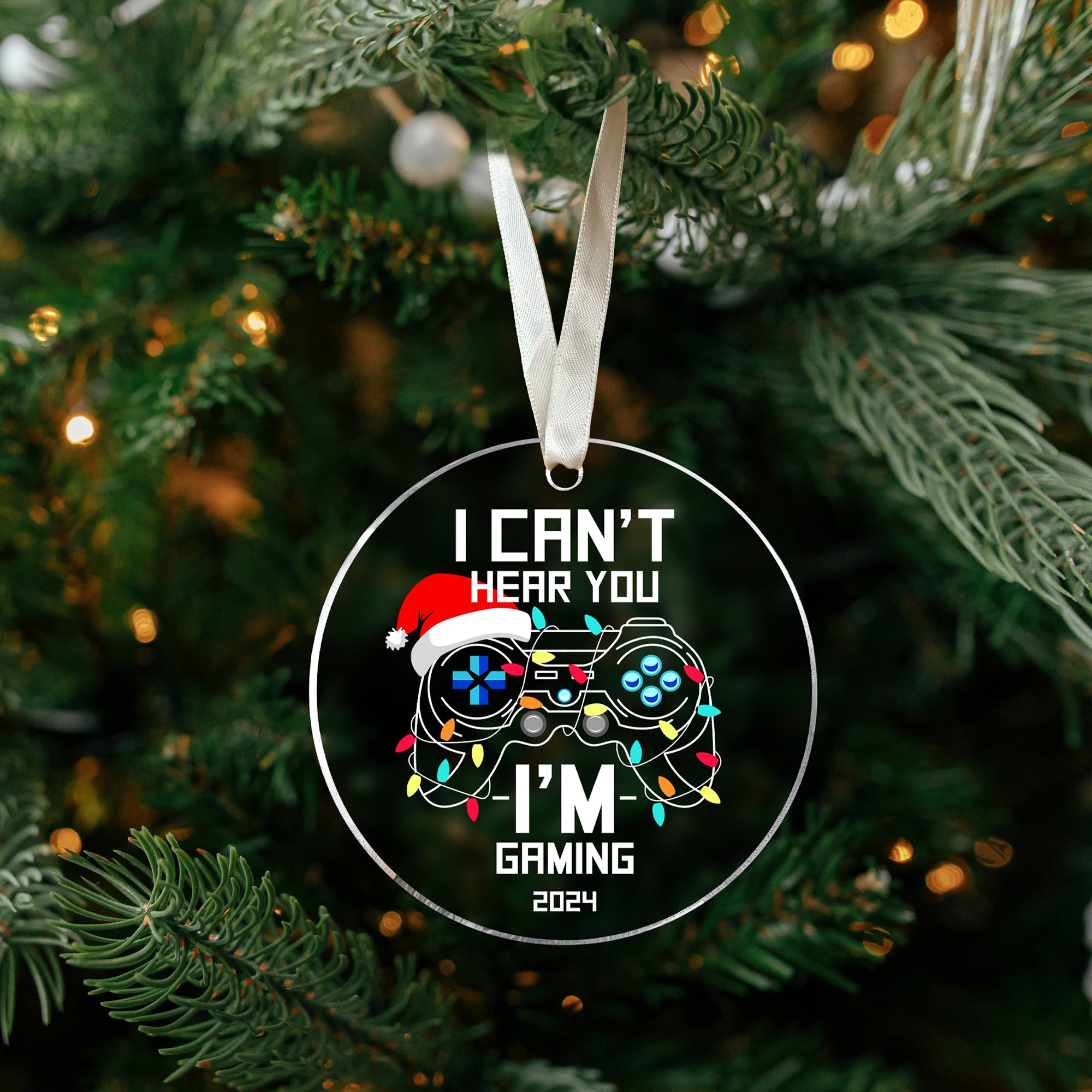 Video Game Christmas Ornaments - Acrylic Gaming Tree Decorations for Gamers | Perfect for Holiday Gaming-Themed Decor & Christmas Tree Accessories