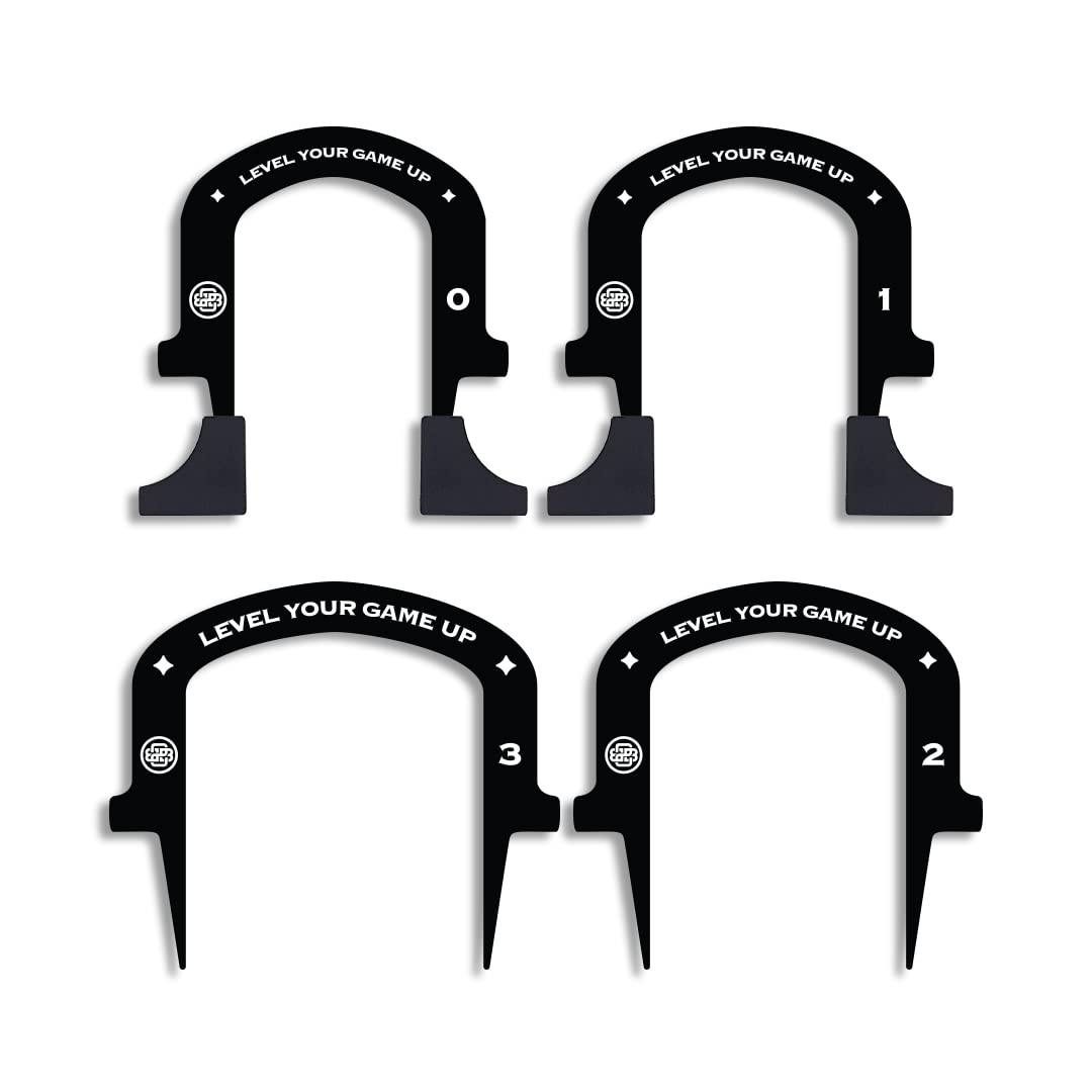 Back 2 Basics Black Putting Gates Set – 4-Pack Professional Golf Training Aid for Alignment & Accuracy Improvement – Indoor/Outdoor Putter Gate Trainer with Carry Bag – Compact & Lightweight Design for Home Practice, Driving Range & Tailgate Games – Perfect for Beginners & Pro Golfers