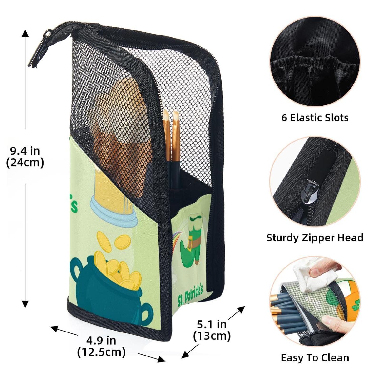 12-Piece Makeup Brush Organizer Bag with Portable Holder Case - Gold Leaf Festival Design for Travel & Home Storage | Perfect Cosmetic Brush Set for Professional Artists & Beginners