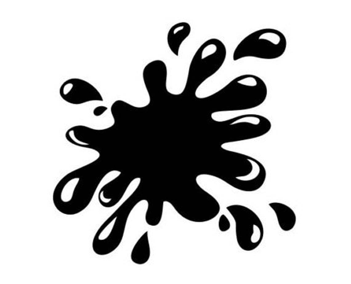 Black Paint Splatter Vinyl Stickers (6-inch) - Waterproof Decals for Cars, Bumpers, Windows, Laptops, Tablets & Phones - DIY Decoration for Vehicles, Electronics & Home