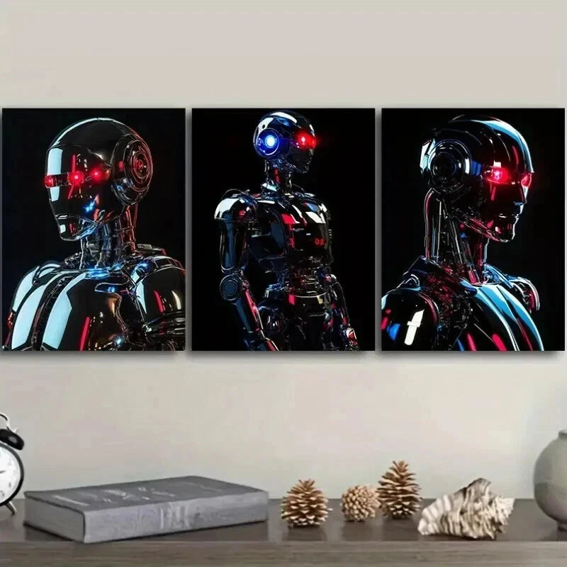 3-Piece Astronauts on the Moon Wall Art Set - 16