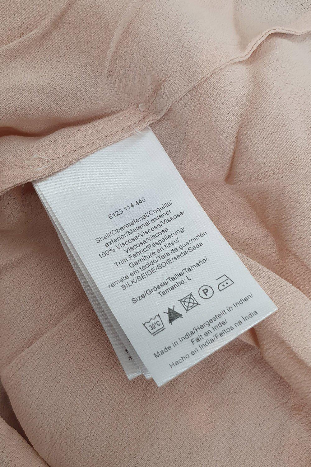 MALENE BIRGER DAY Pink and Grey Long Sleeve Blouse Women's UK 14 - Elegant Office Wear & Casual Outfit for Work and Social Events