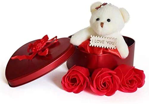 Romantic Valentine's Love Box with Message Bottle - Heart Shaped Metal Gift Box for Couples - Perfect for Anniversaries, Proposals & Special Occasions