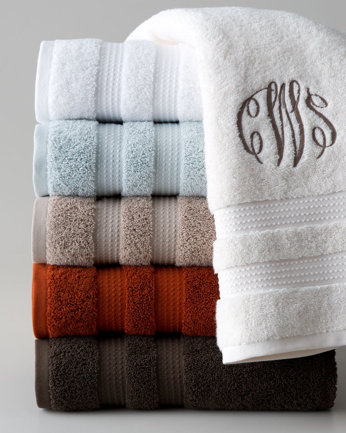 Kassatex Belaire Collection Luxury Bath Towel Set - Super Soft & Absorbent Cinnabar Red Towels for Spa, Bathroom & Pool Use