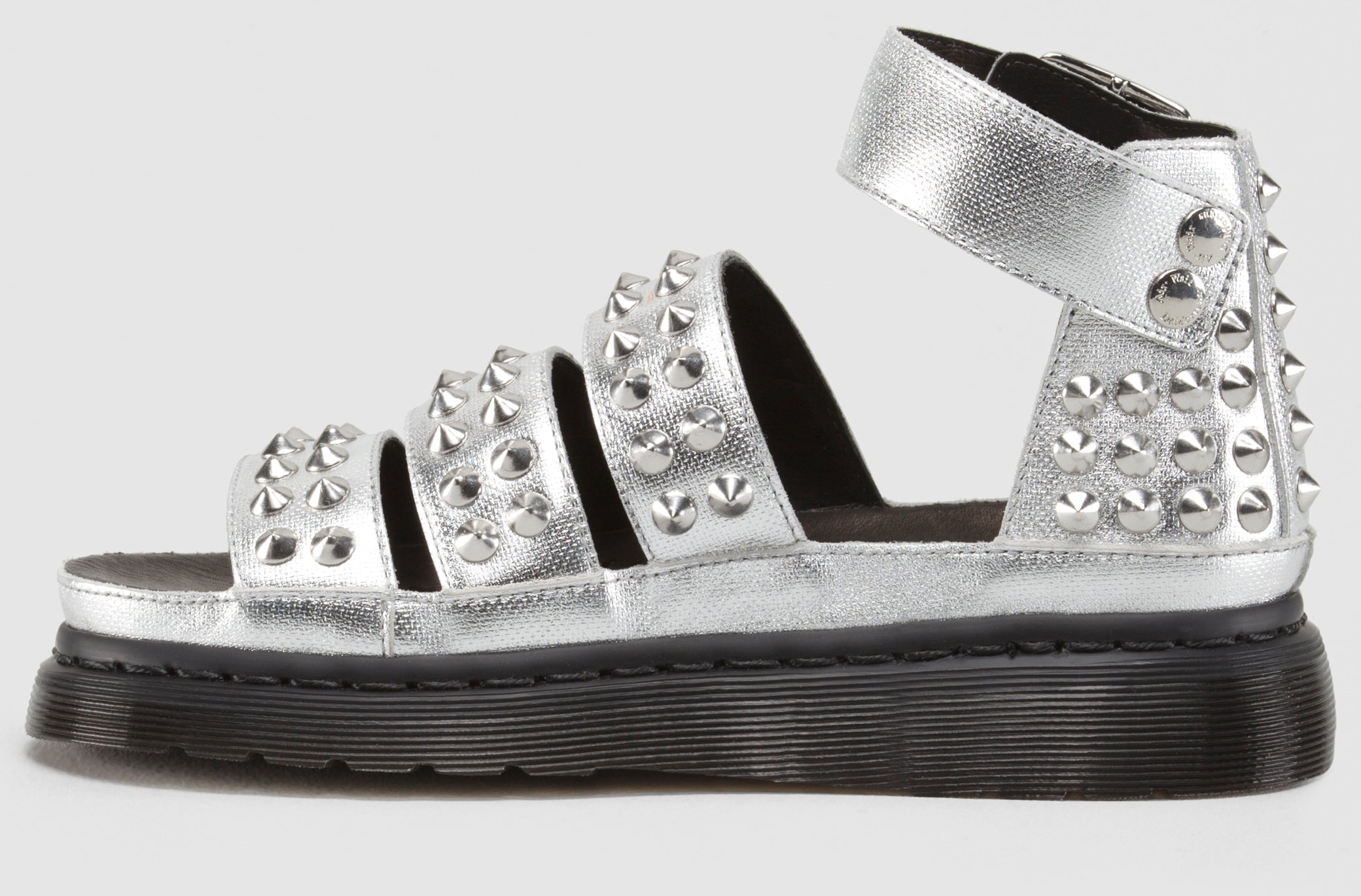 LIZA Silver Studded Sandals for Women - Stylish Comfortable Summer Beach Shoes - Perfect for Casual Outings, Vacations & Parties