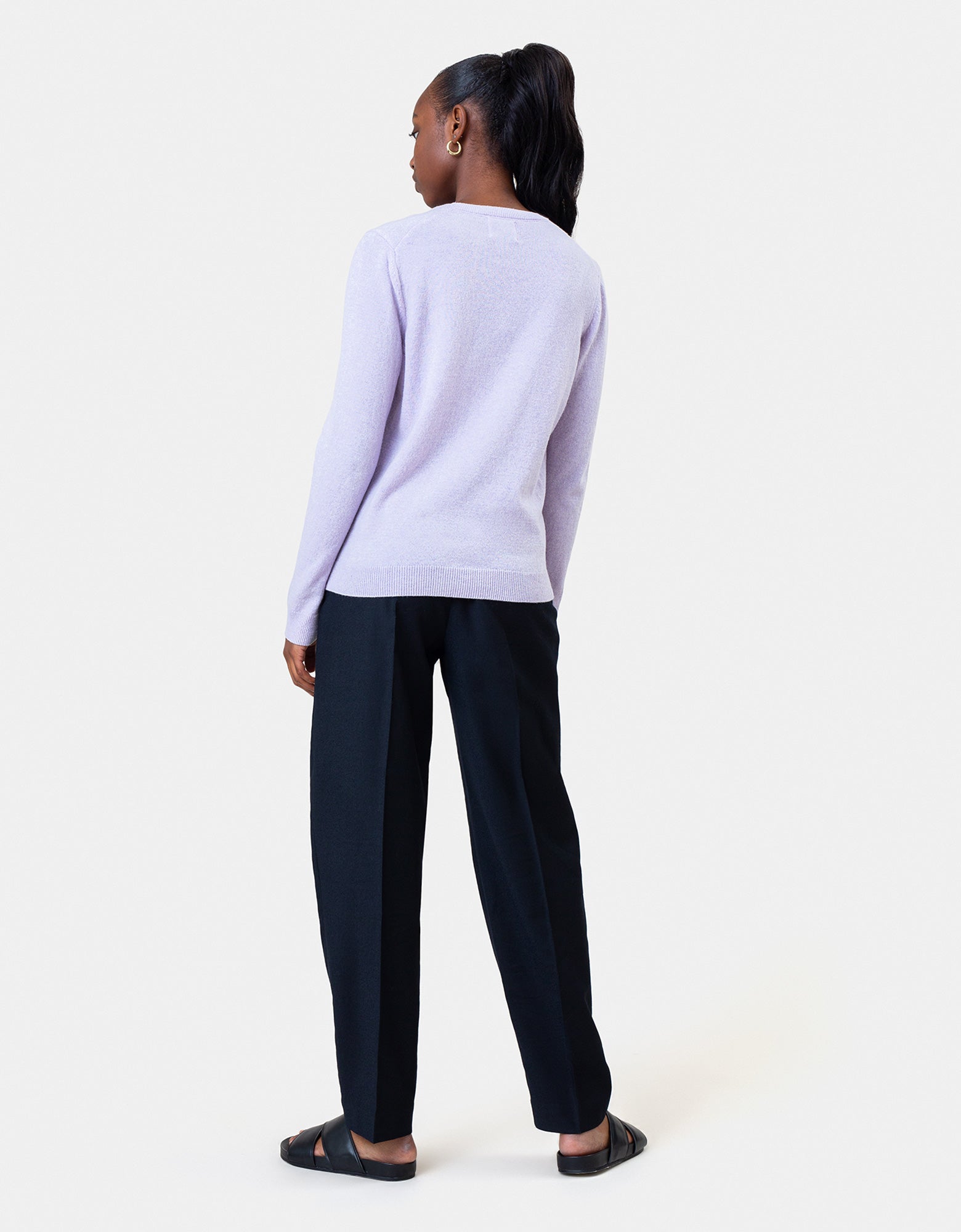 Women's Lightweight Merino Wool Crew Neck Sweater in Sahara Camel - Perfect for Travel, Work & Casual Outfits