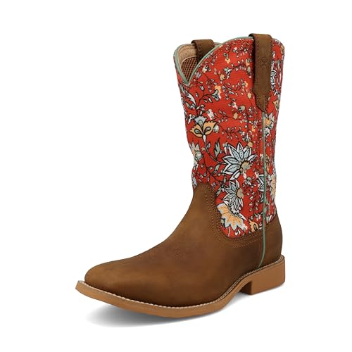 Rustic Brown & Red Floral