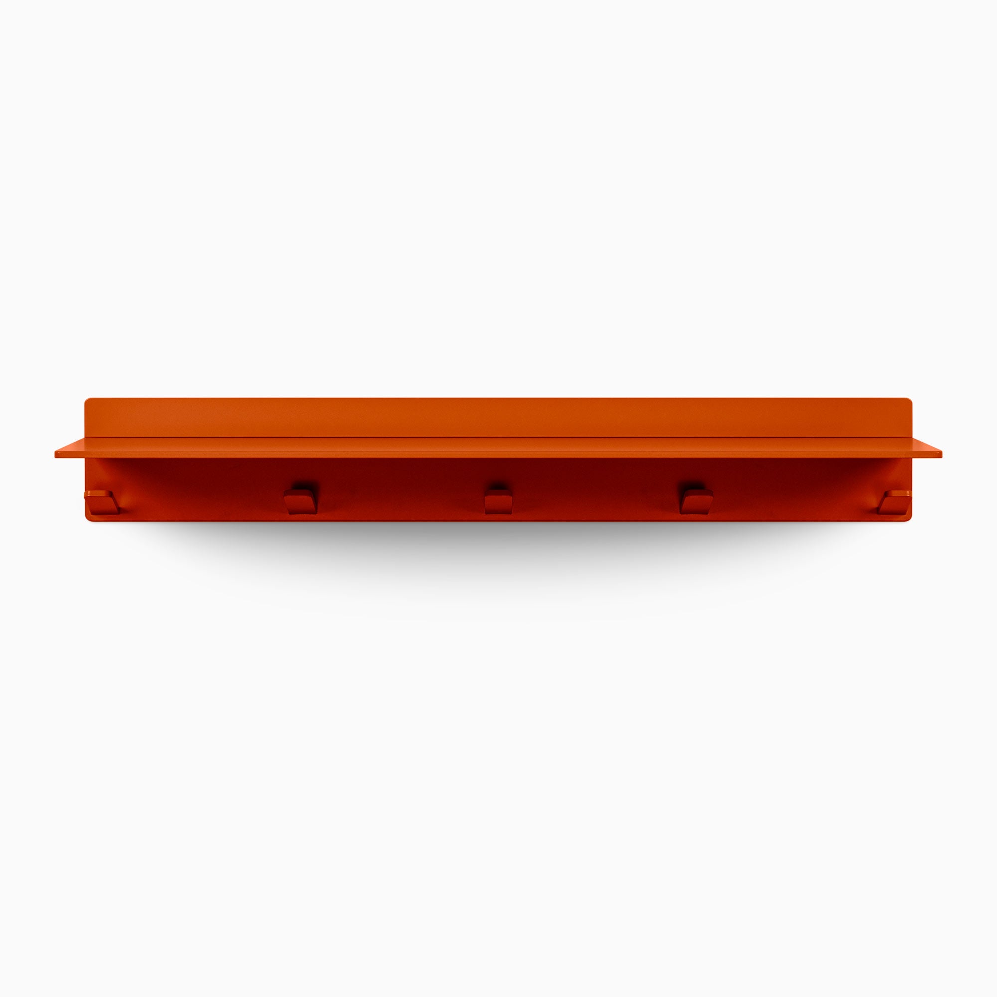 Tromso Steel Floating Shelf & Coat Rack - Modern Wall Mounted Storage for Entryway, Living Room, Bedroom | Space Saving Home Organization Solution