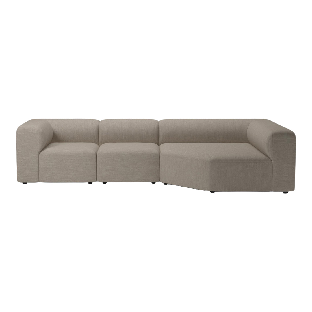 Angle 3-Seater Corner Sofa with Large Chaise - Modern L-Shaped Sectional Couch for Living Room, Lounge & Family Room