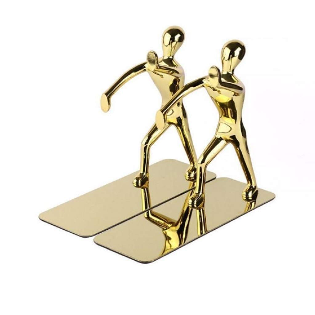 Silver Metal Bookends for Office & Home - Decorative Book Shelf Organizer, School Supplies & Document Keeper - Perfect Gift Idea for Book Lovers (Set of 2) - Ideal for Bookshelves, Desks, and Study Rooms