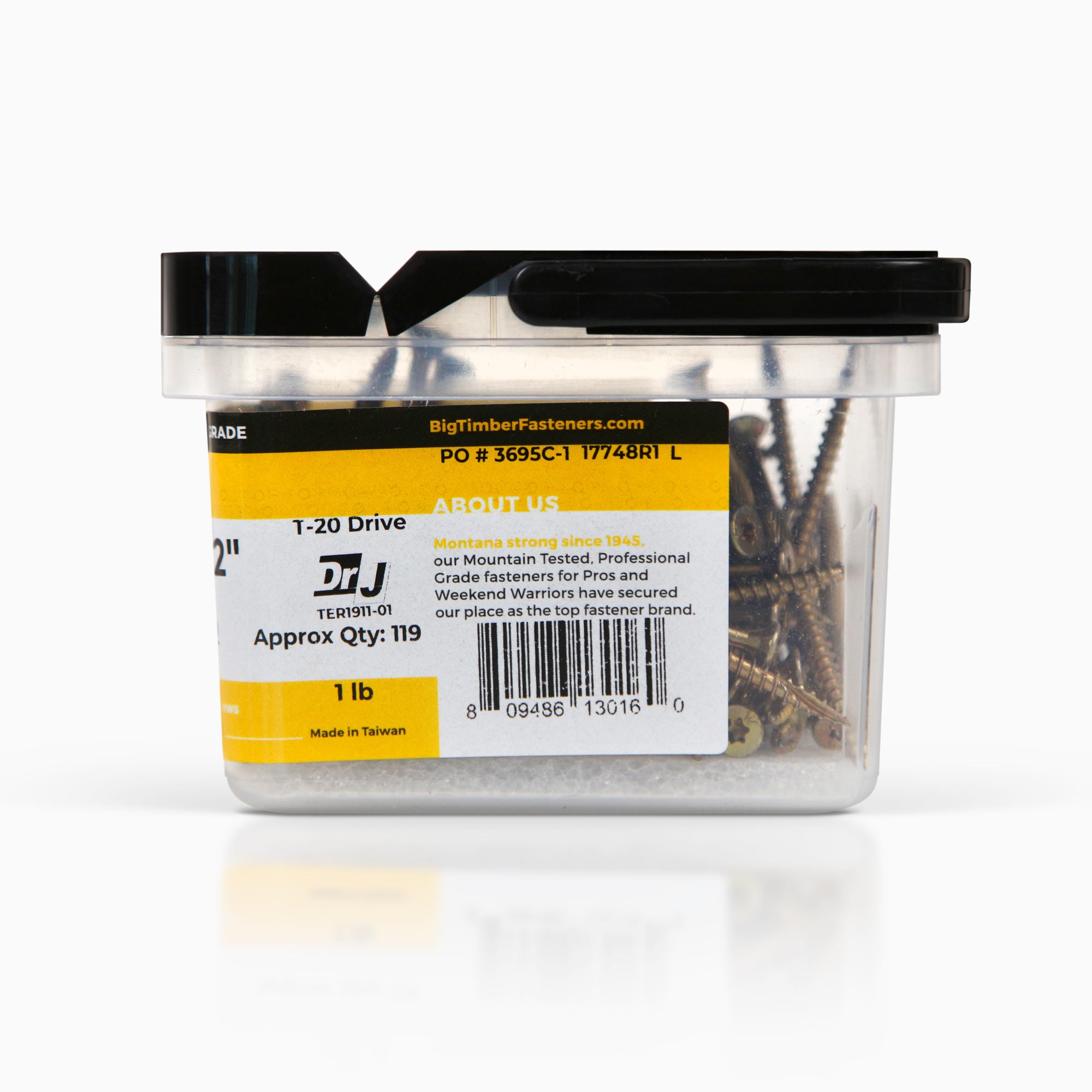 #8 Multi-Purpose Wood Screws (Pack of 119) - Perfect for DIY Projects, Furniture Assembly, and Home Repairs