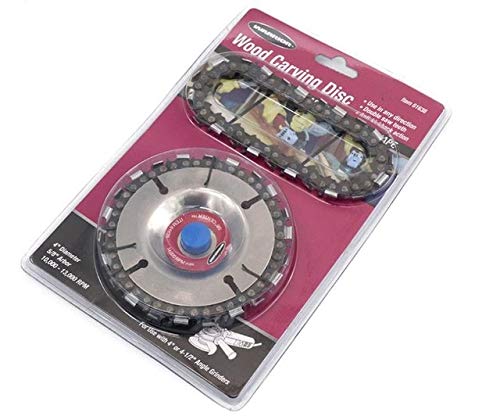 Xucus 4 Inch 22 Teeth Circular Saw Blade with Free Angle Grinder Cutting Disc - Premium Woodworking & Carving Kit for DIY Projects, Home Renovation, and Professional Woodworking (Double-chain Type)