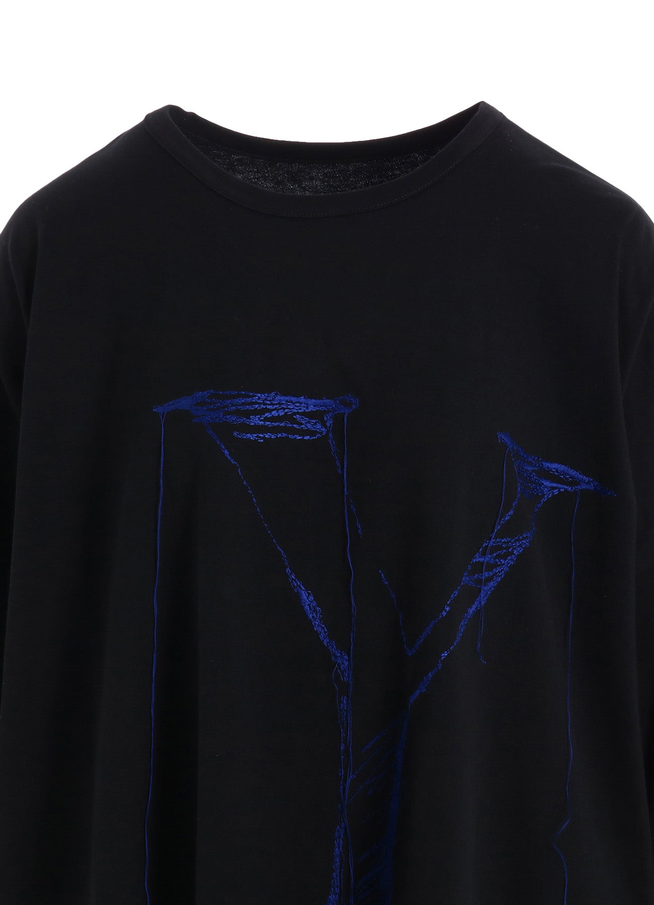 Y's Logo Stitch Cotton Jersey Round Neck T-Shirt for Men - Comfortable & Stylish Casual Wear for Everyday Outfits