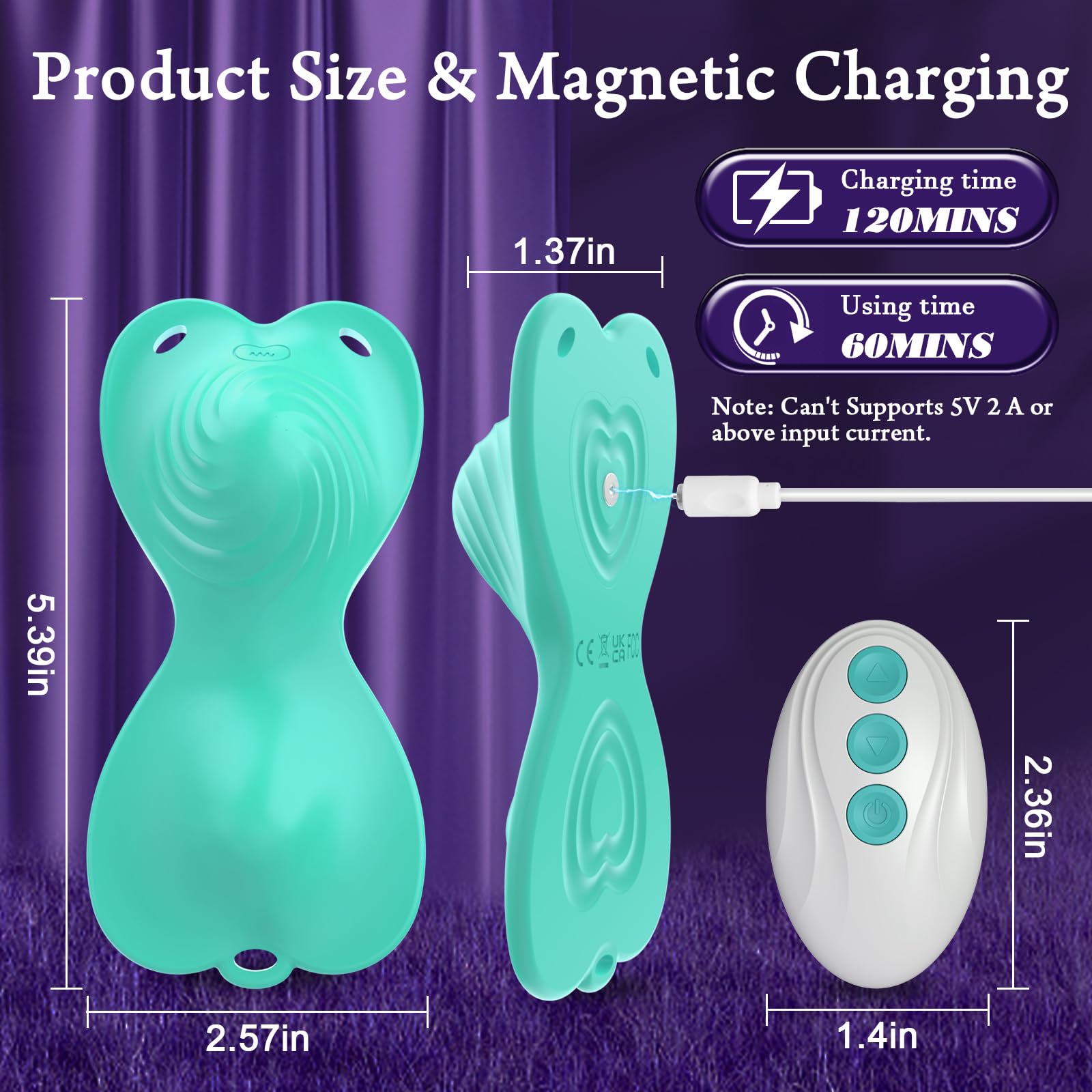 APP Remote Control Vibrator - Butterfly Clit Stimulator with 18 Vibration Modes, Dual Motor Wearable Vibrator for Women | Hands-Free Pleasure During Sitting, Riding & Couples Play (Green)