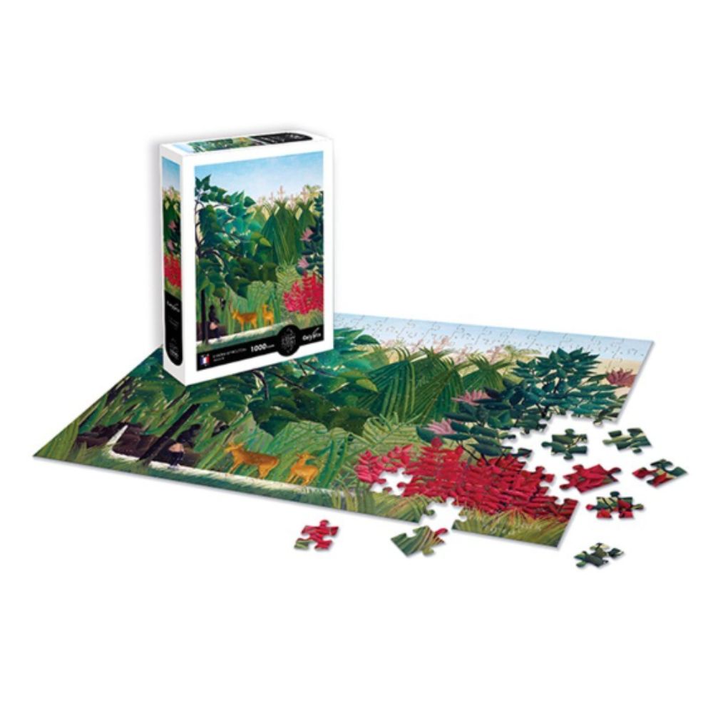 1000 Piece Jigsaw Puzzle - Waterfall by Henri Rousseau - Calypto - Challenging Adult Puzzle for Relaxation & Home Decor