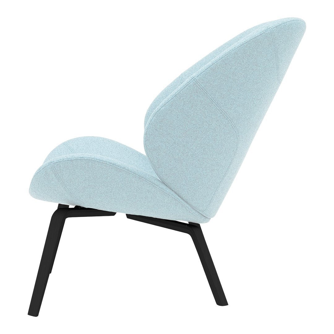 Eden Lounge Chair by Busk Hertzog - Modern Comfortable Accent Chair for Living Room, Bedroom & Patio - Softline Upholstered Relaxation Seating