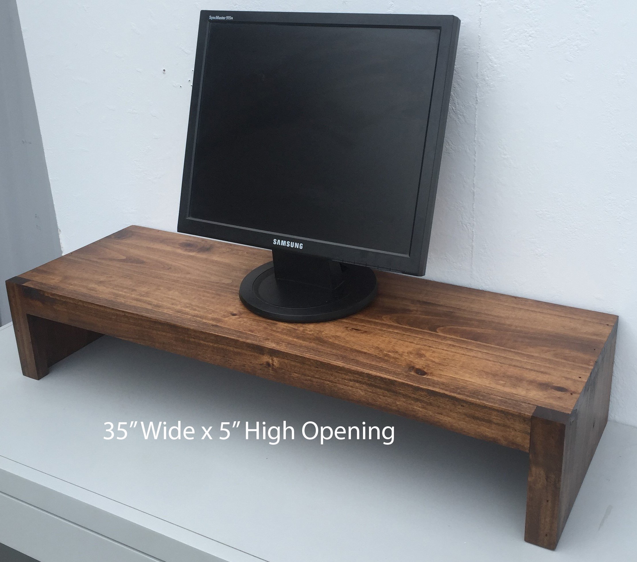 Modern Rustic Solid Albus Wood TV Stand - 38