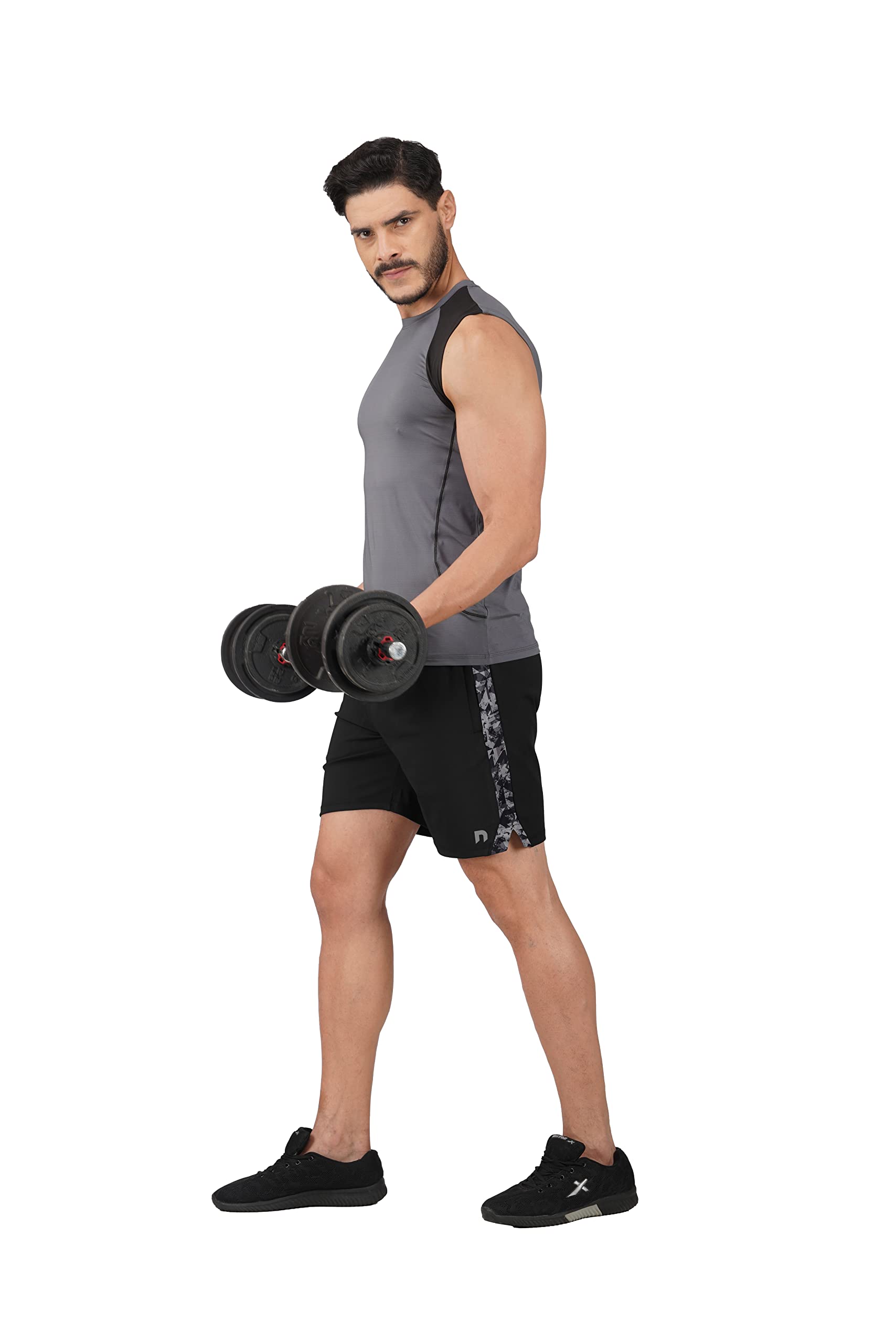 NEVER LOSE Men's Quick-Dry Polyester Yoga Shorts - Breathable Summer Running Gym Sports Shorts with Pockets for Workout & Active Lifestyle | Perfect for Yoga, Running, Gym Training and Outdoor Activities
