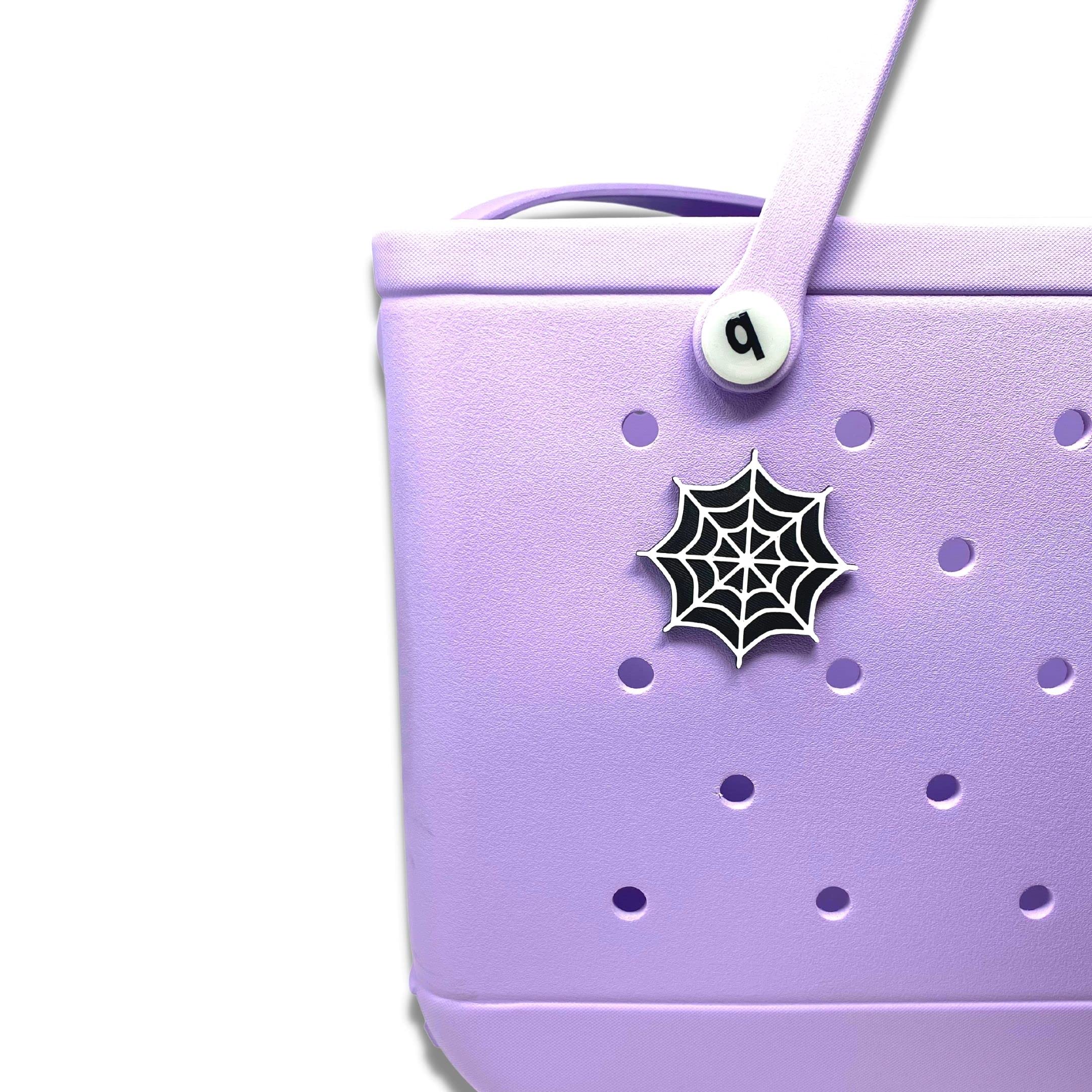 BOGLETS Halloween Spider Web Charm - Compatible with Bogg Bags, Simply Southern & Similar Tote Bags - Perfect for Halloween Decor, Costume Accessories & Bag Customization