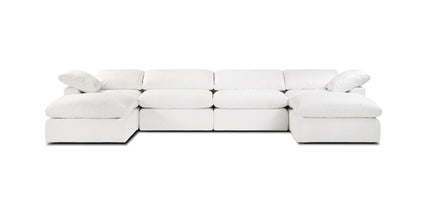 6-Seat Aspen Modular U-Shaped Sectional Sofa - Modern L-Shaped Living Room Couch for Large Spaces, Family Gatherings & Home Theater