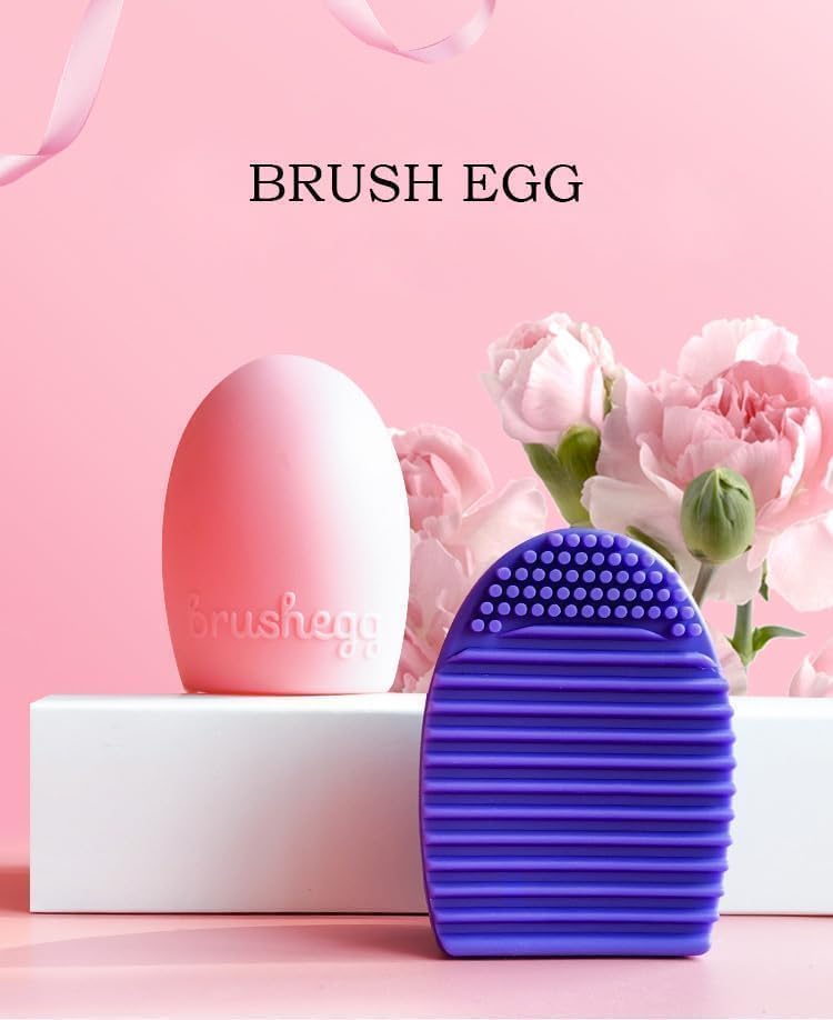 MobFest® Silicone Makeup Brush Cleaner - Reusable Cosmetic Brush Washing Scrubber Pad for Foundation, Eyeshadow & Blush Brushes - Multicolor (2 Pack, Small) - Perfect for Home & Travel Makeup Brush Cleaning