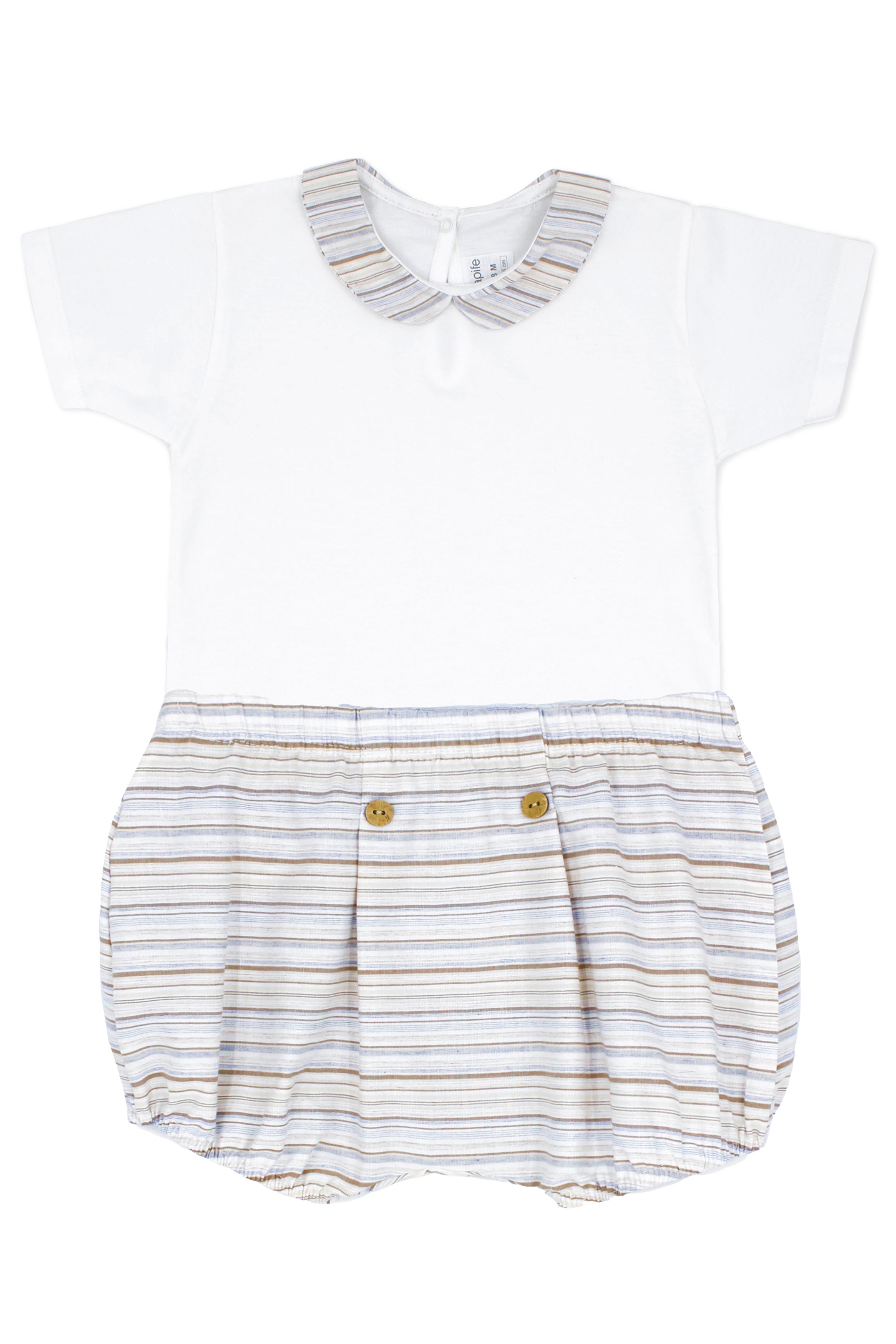 Alexander Women's Bodysuit & Pale Blue Beige Striped Jam Pants Set - Casual Loungewear for Home, Yoga, and Relaxation