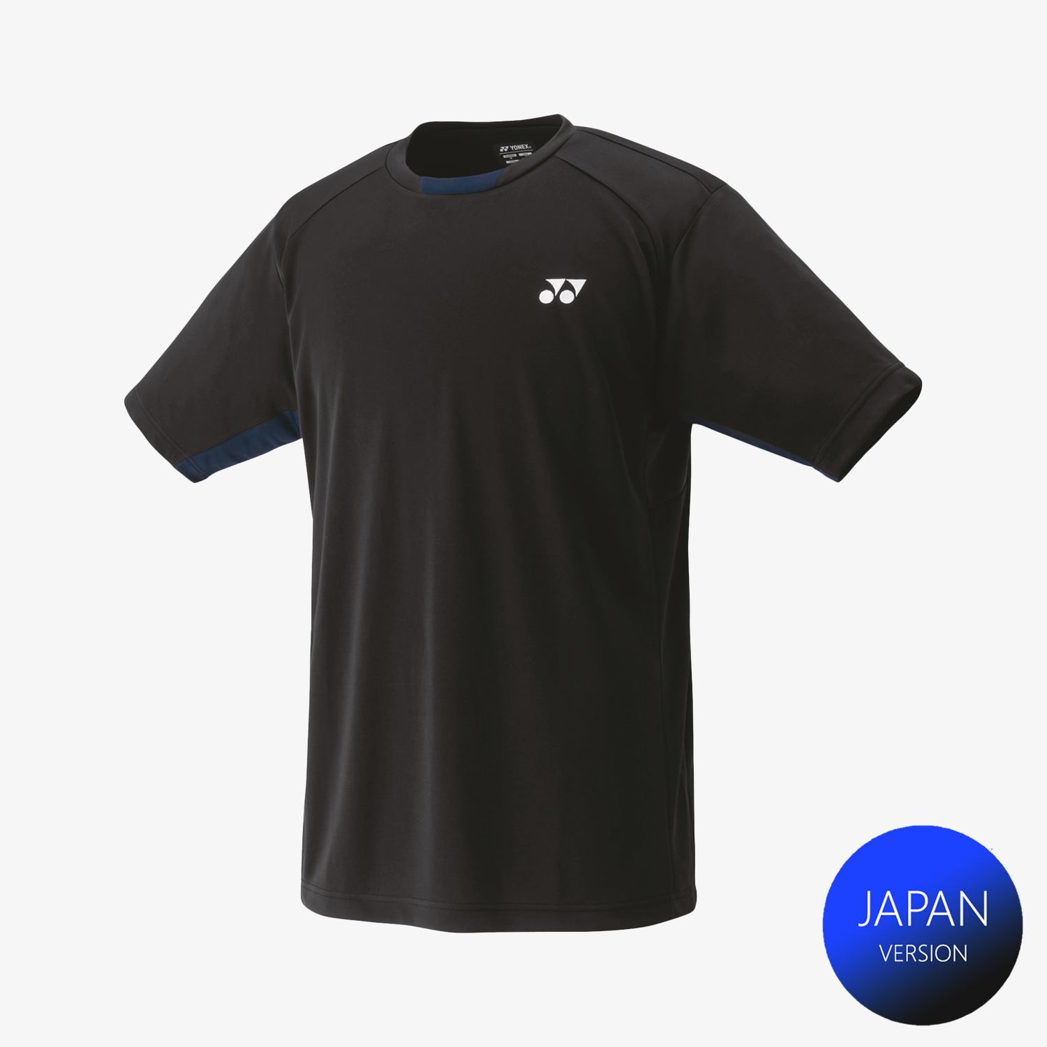Yonex Men's Tennis Shirt 10810 - Moisture-Wicking Performance Top for Competitive Play (Black) | Ideal for Tennis Matches & Training Sessions