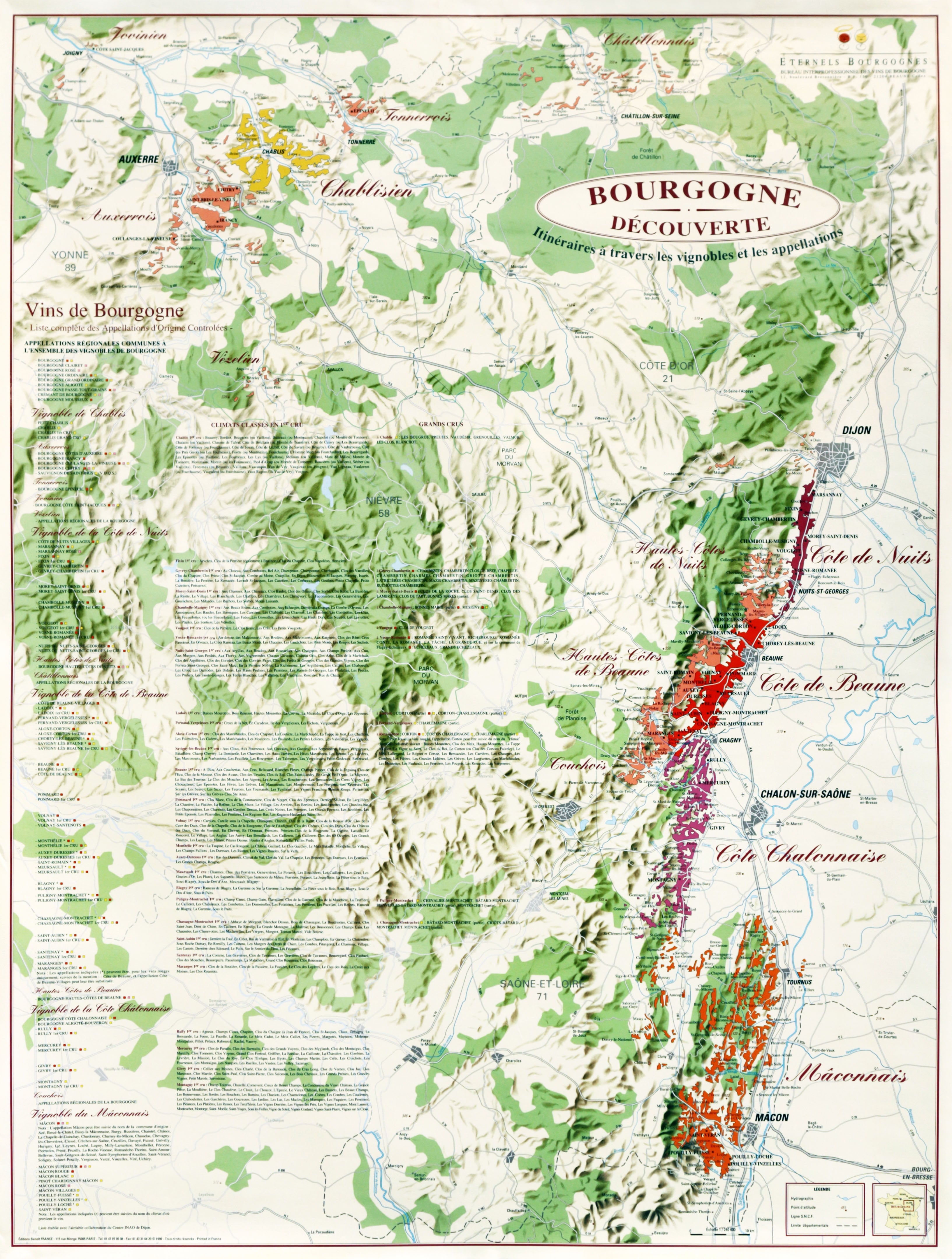 1996 Vintage French Wine Poster - Bourgogne Découverte (Discover Burgundy) - Perfect for Wine Cellar Decor & French Culture Enthusiasts
