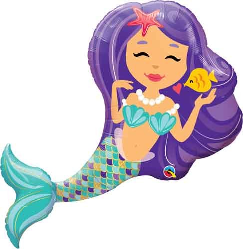 Magical Mermaid & Seahorse Birthday Balloons Set - Underwater Theme Party Decorations for Girls' Birthday, Baby Shower, Pool Party Decor