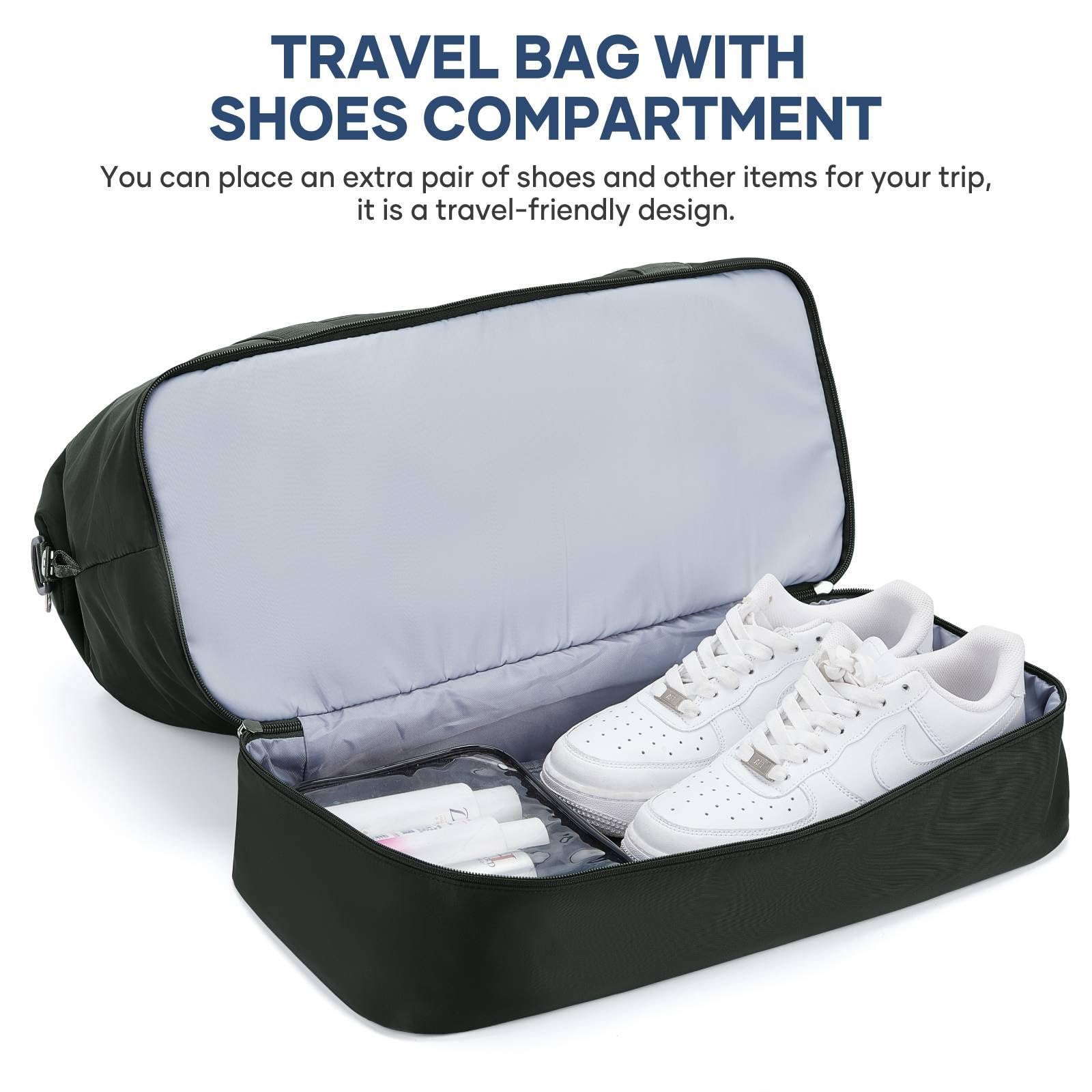 Best Travel Duffel Bag for Women - Lightweight Sports Tote & Gym Bag with Shoulder Strap - Perfect for Weekend Getaways, Overnight Trips & Workout Sessions