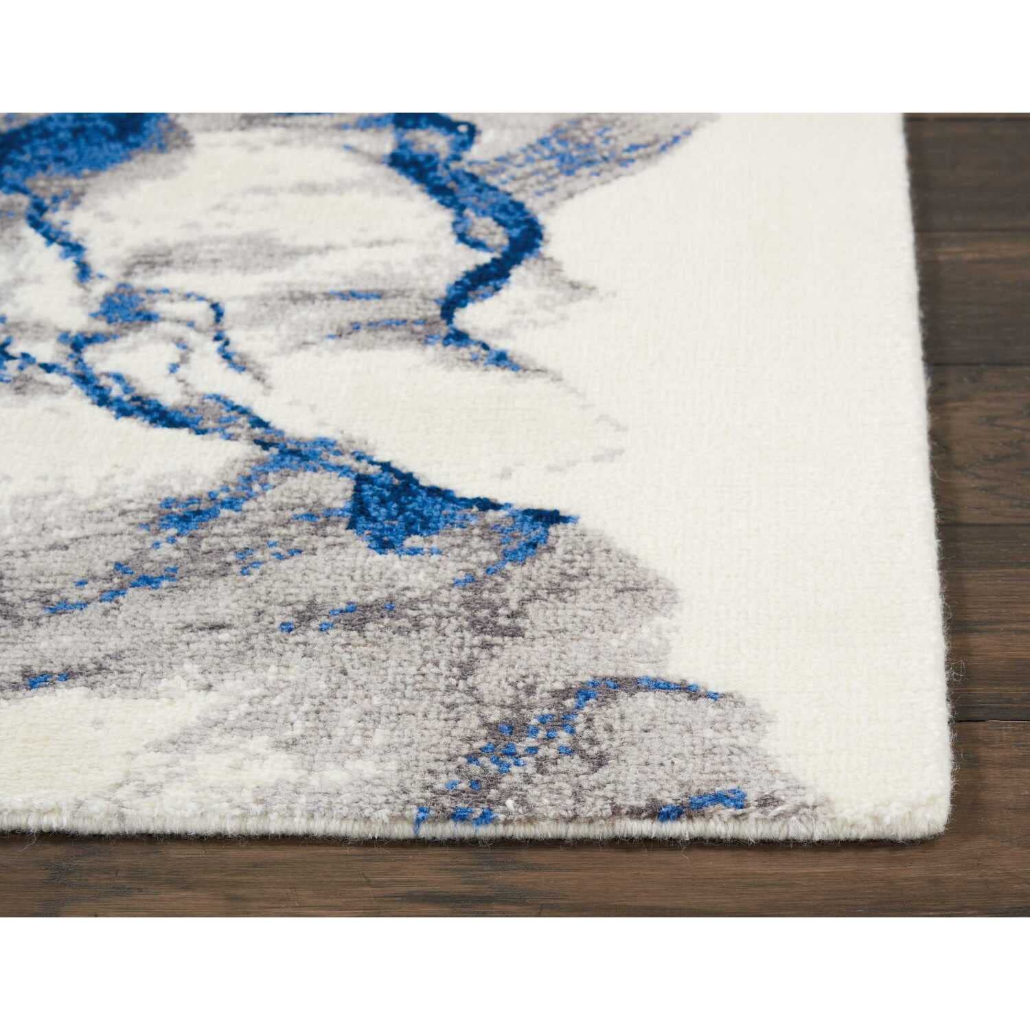 Nourison Twilight Modern Contemporary Red Blue Area Rug 8x8 Feet - Perfect for Living Room, Bedroom & Office Decor