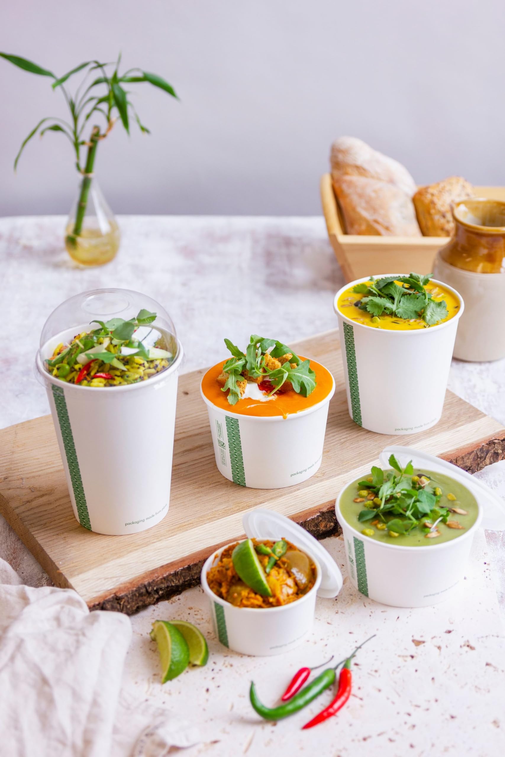 Vegware Compostable 6oz PLA Lined Paper Food Bowls - 1000 Count Case | Eco-Friendly Disposable White Round Bowls for Ice Cream, Soup & Desserts | Plant-Based & Biodegradable with Optional 90-Series Lids | Perfect for Restaurants, Cafes & Catering Events