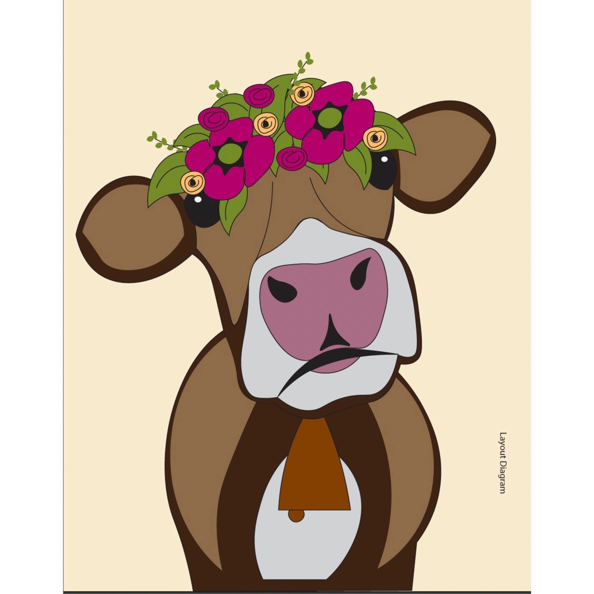 Brown Cow Wall Quilt Pattern 13