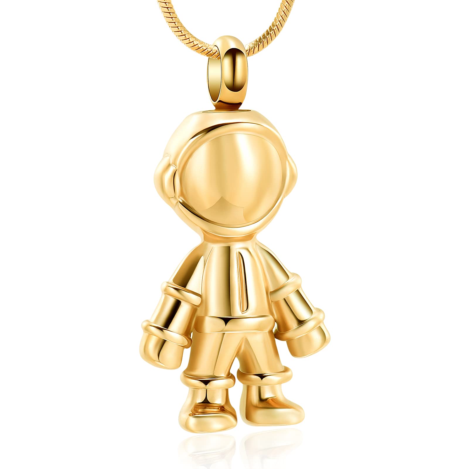 Space Robot Cremation Jewelry Urn Necklace - Memorial Ashes Holder for Human & Pet (Dog/Cat) - Cool Keepsake Pendant for Ashes - Perfect for Remembrance, Gifts & Memorial Services