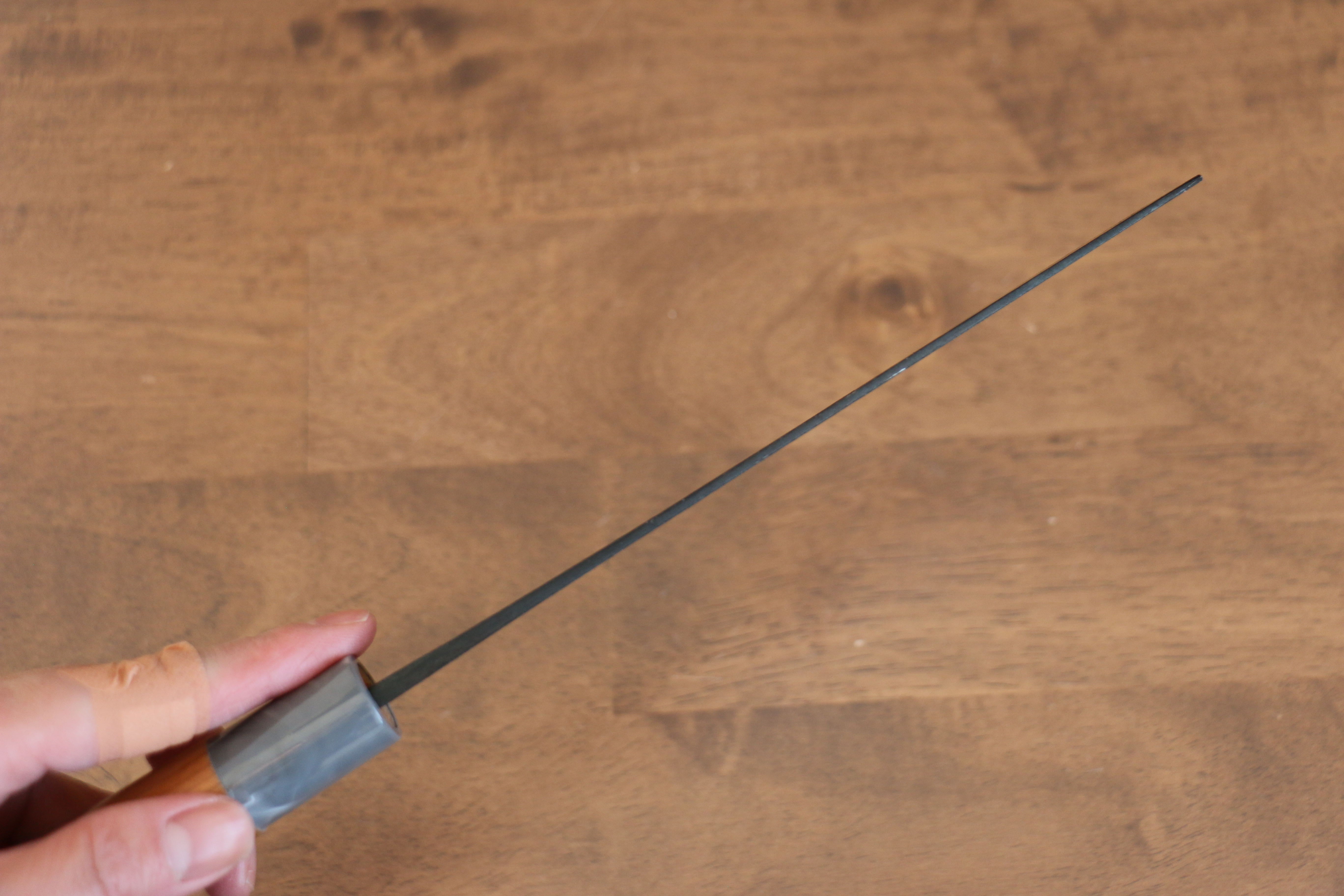 Nao Yamamoto 165mm White Steel Kurouchi Deba Knife with Cherry Blossom Handle - Japanese Kitchen Knife for Slicing Fish, Meat & Vegetables - Perfect for Sushi Chefs & Home Cooking