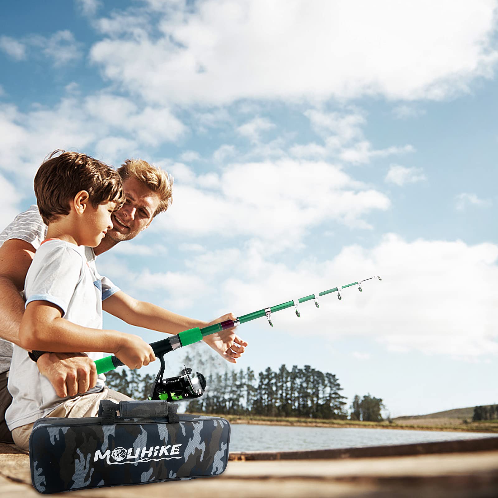 **Ultralight Telescopic Fishing Rod and Reel Combo with Tackle Bag - Portable All-in-One Fishing Gear Kit for Beginners, Adults & Kids - Perfect for Saltwater & Freshwater Fishing, Camping & Outdoor Adventures**