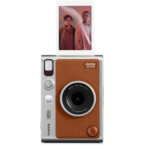 FUJIFILM INSTAX MINI EVO Hybrid Instant Camera - Brown | Instant Digital & Print Camera for Travel, Parties & Memories | Perfect Gift for Photographers & Teens