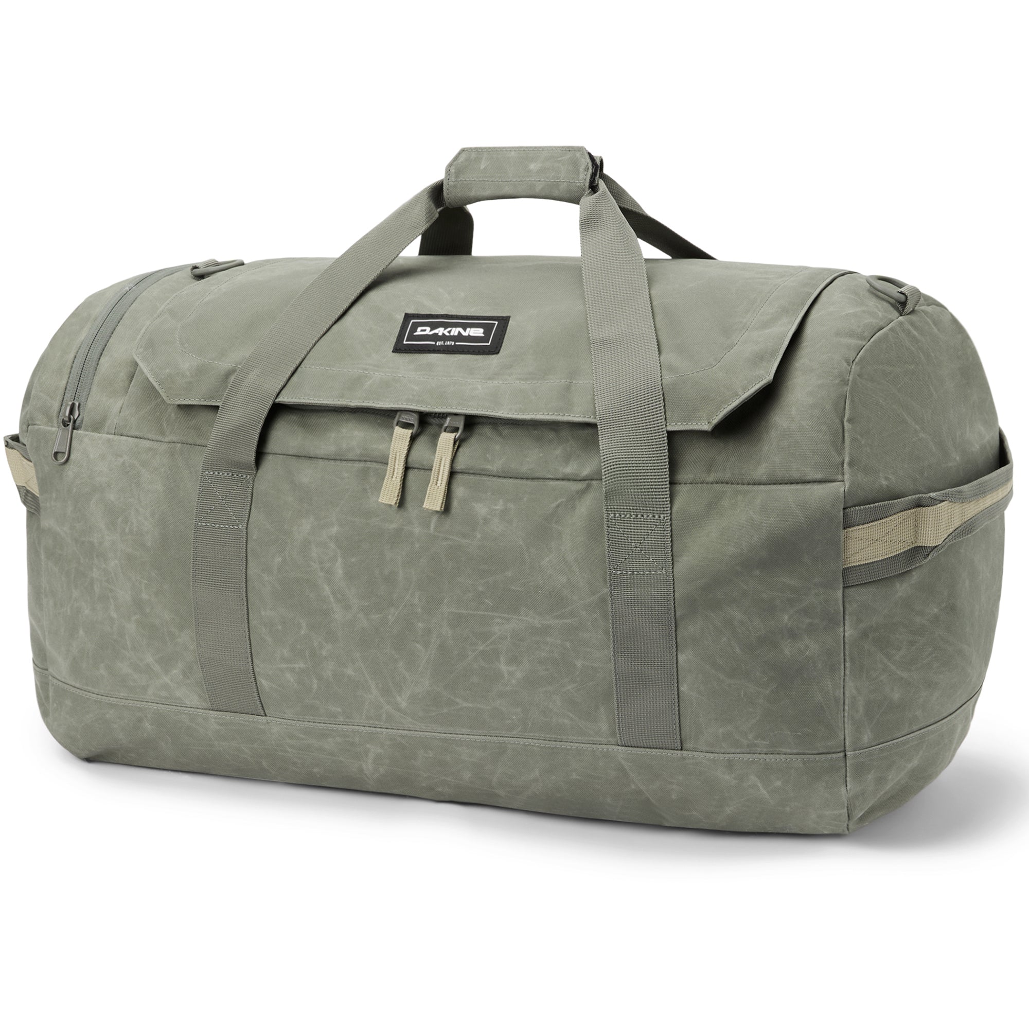 EQ Duffle 50L Travel Bag - Lightweight Waterproof Gym Duffel with Shoe Compartment | Perfect for Gym, Travel & Weekend Getaways | Mulled Basil Green