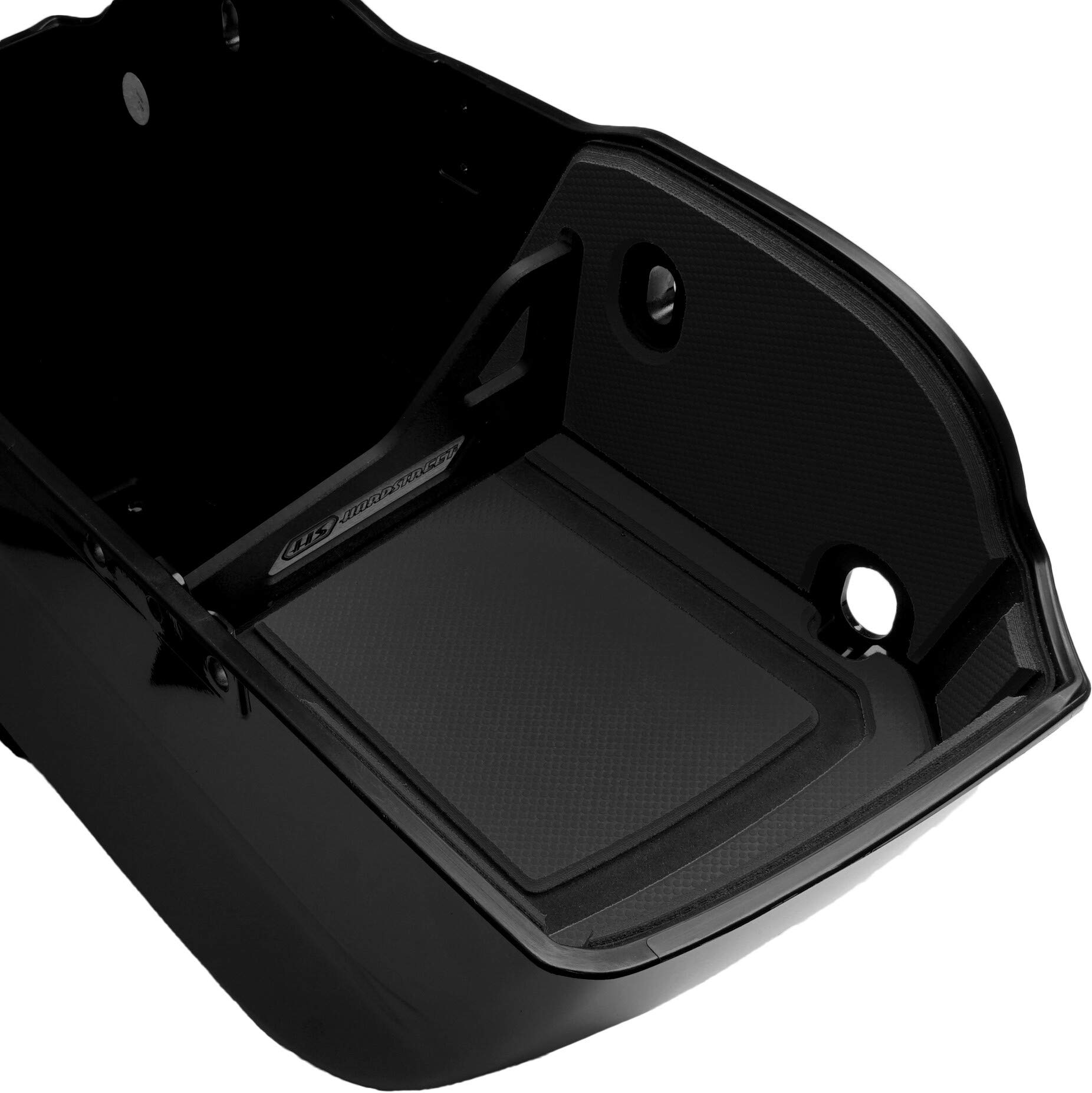 RYT-There Shelf Set - Charcoal for 2014-2020 Indian Motorcycles - Road Master Dark Horse - Challenger Dark Horse - Chieftain Dark Horse - Elite Flat Top-Single Hinge Saddle Bags | Made in USA | Perfect for Motorcycle Storage & Organization on Long Rides