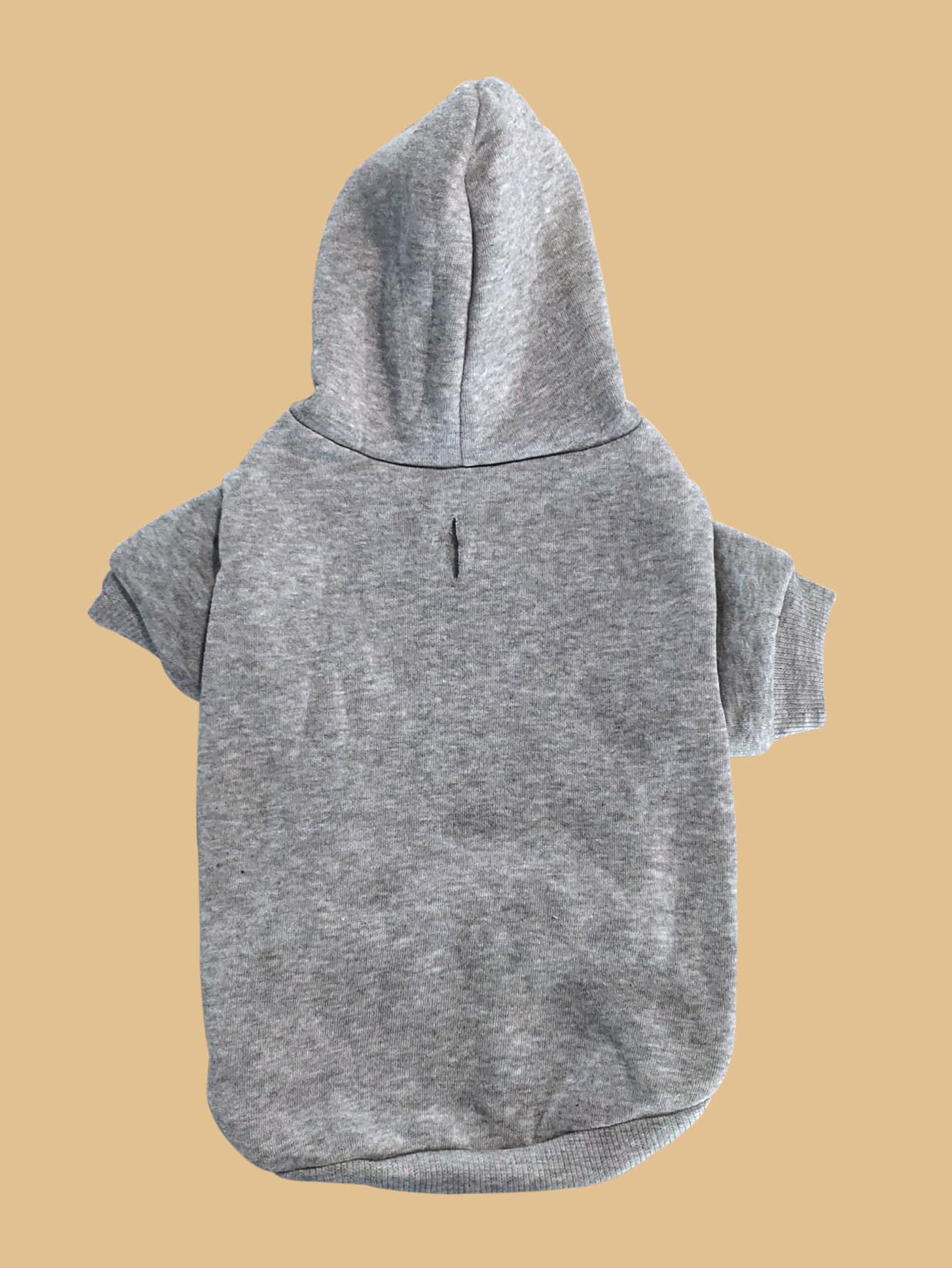 QWINEE Dog Hoodie & Cat Apparel - Warm Pet Jacket for Small Medium Dogs & Cats - Light Grey Medium Size - Perfect for Winter Walks & Indoor Comfort
