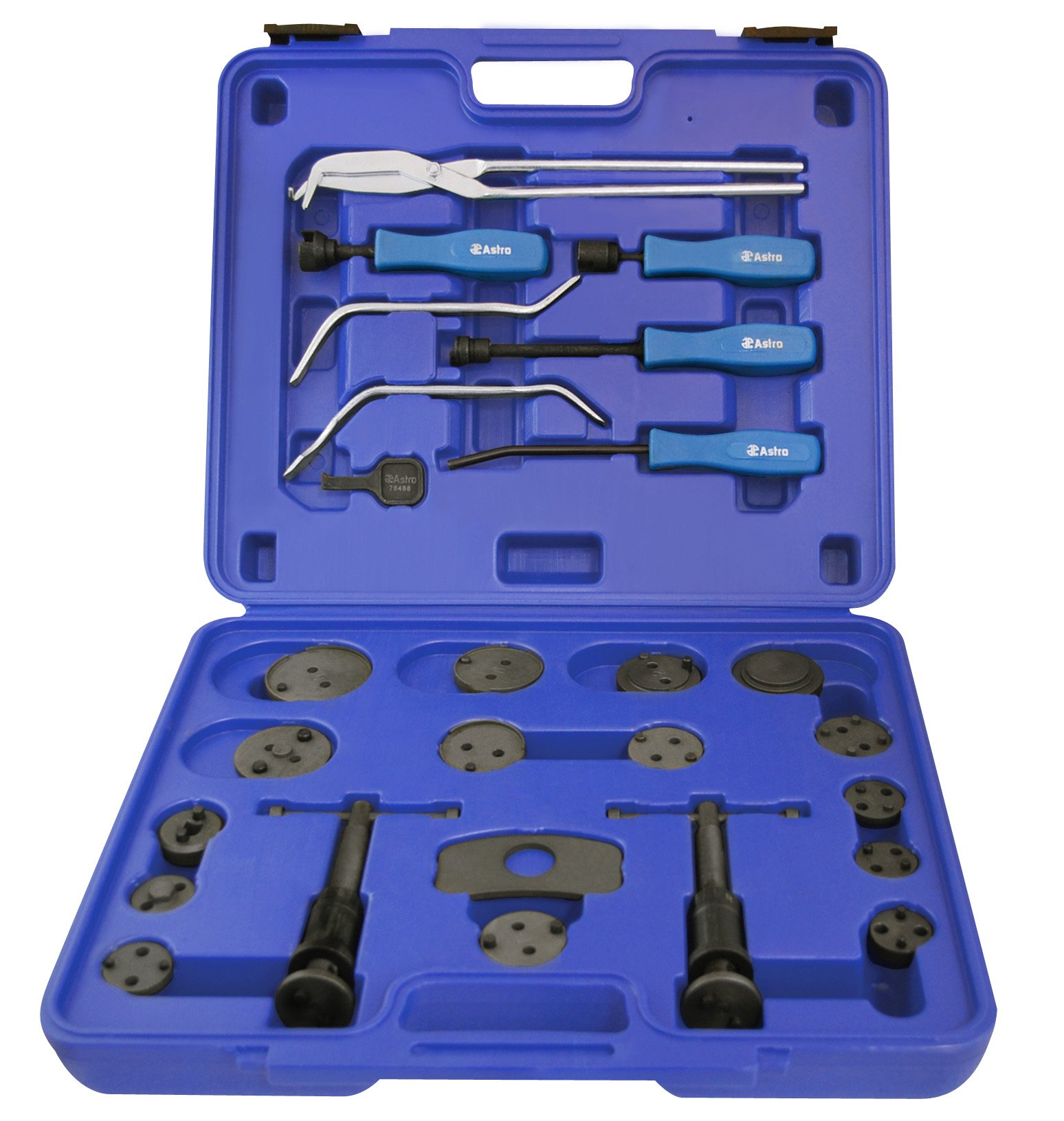 Astro 78619 18-Piece Brake Caliper Wind Back Tool Kit & 8-Piece Professional Brake Tool Set - Perfect for DIY Auto Repair, Brake Pad Replacement, and Vehicle Maintenance