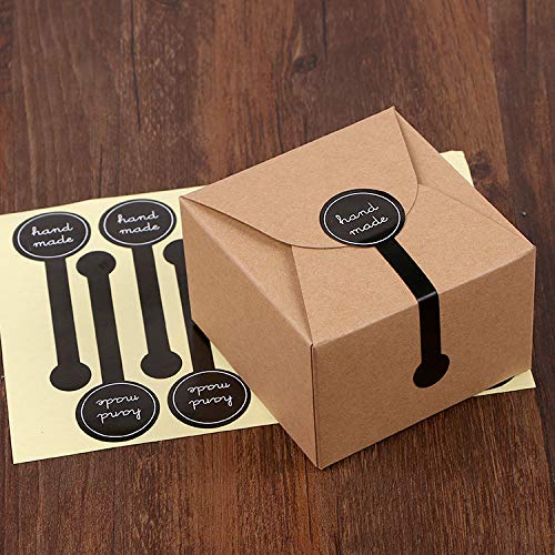 200 Pcs Handmade Self-Adhesive Black Long Label Stickers - Perfect for Lollipop Sealing, Candy Wrapping, Cookie Packaging, Bakery Treats, Cake Decorating, Chocolate Gifts & Sweet Surprises - Ideal for Parties, Weddings, Birthdays & DIY Crafts