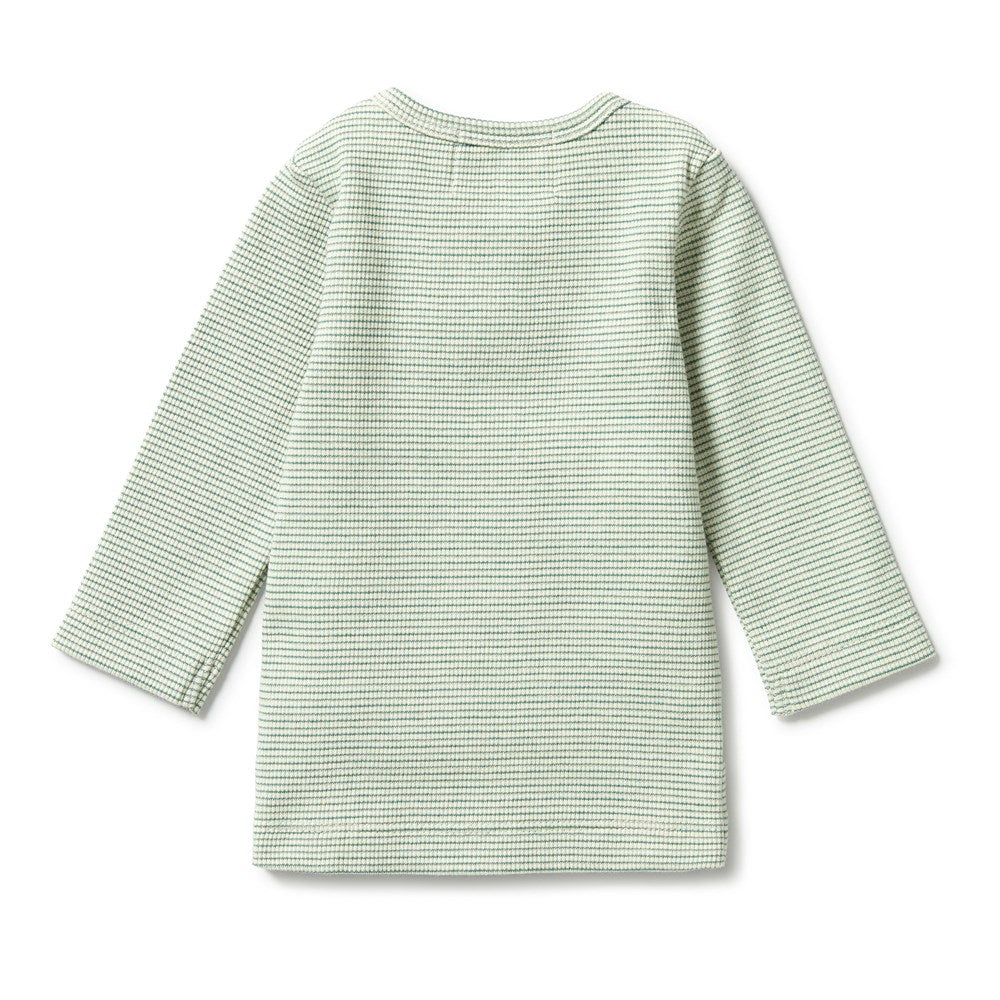 Organic Cotton Striped Ribbed Henley Top for Men & Women - Casual Comfort Wear for Everyday Outfits & Layering