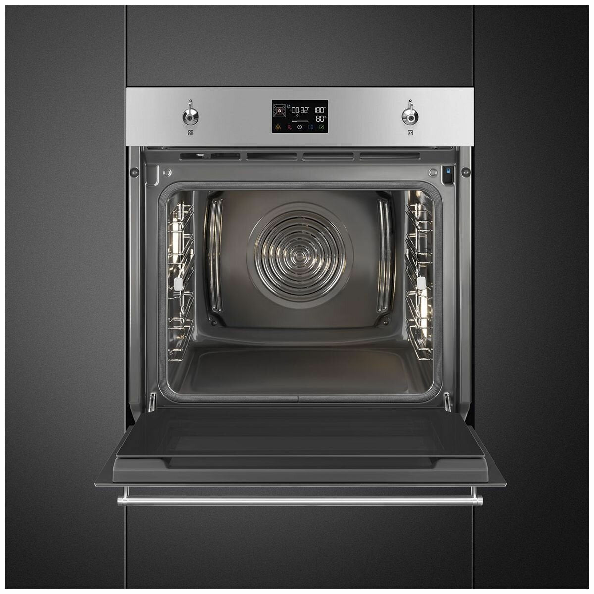 Smeg 60cm Classic Pyrolytic Steam Oven with Probe Stainless Steel SOPA6302S2PX - Professional Built-in Oven for Home Baking, Roasting & Steam Cooking - Perfect for Kitchens, Restaurants & Bakeries