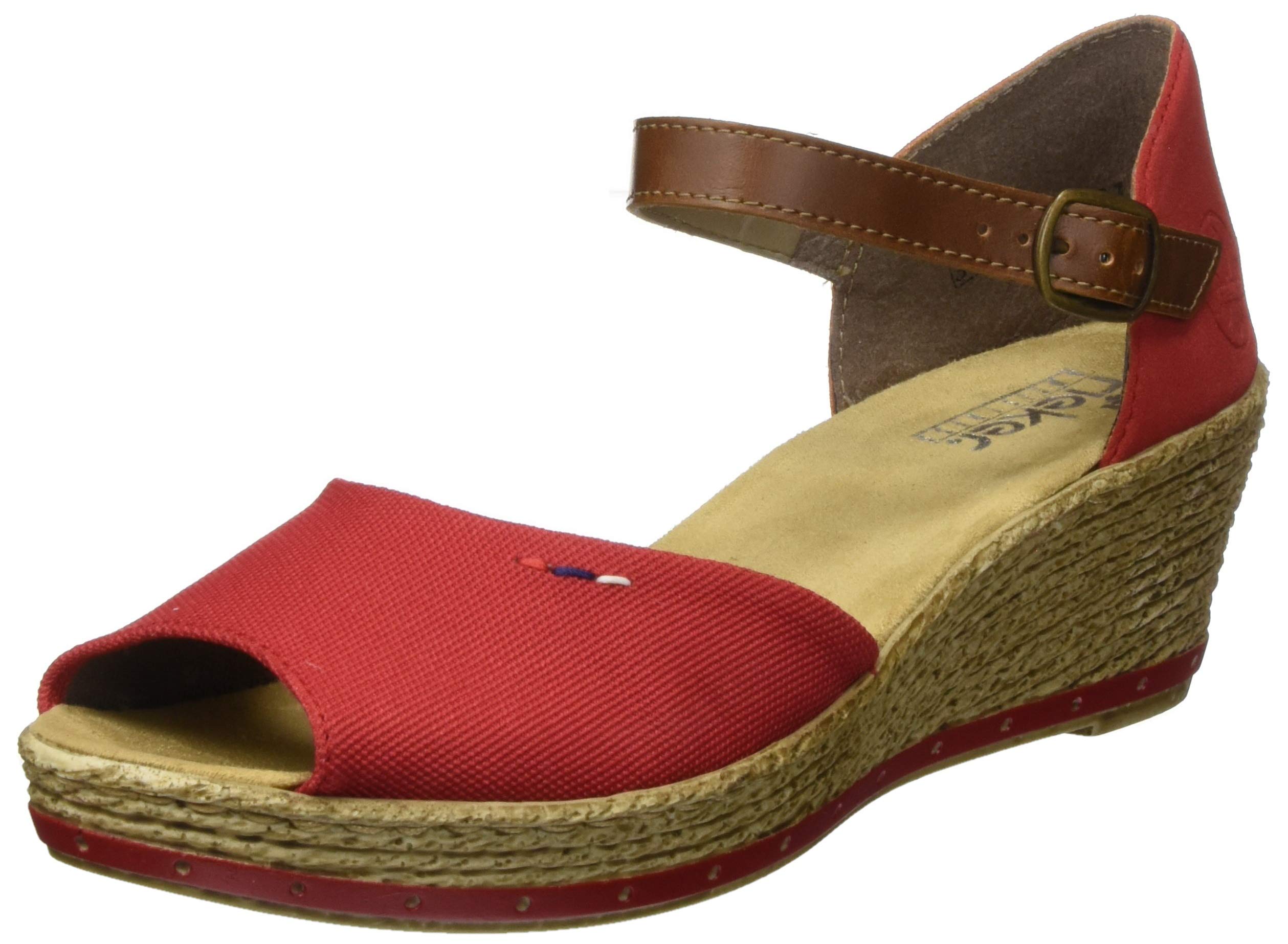 Rieker Women's Comfortable Closed Toe Sandals - Breathable Slip-On Summer Shoes for Walking, Travel & Casual Outfits
