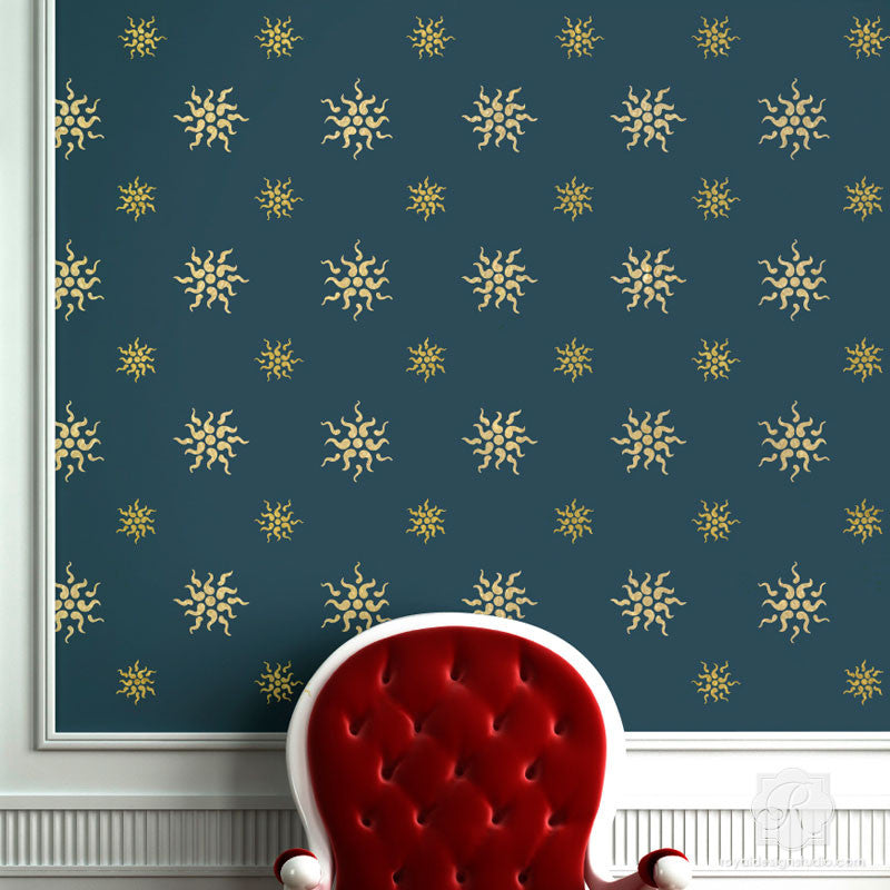 Stella Allover Stars Alison Woolley Wall Stencil - DIY Home Decor, Reusable Painting Template for Walls, Furniture & Crafts - Perfect for Bedrooms, Living Rooms & Nursery Accent Walls